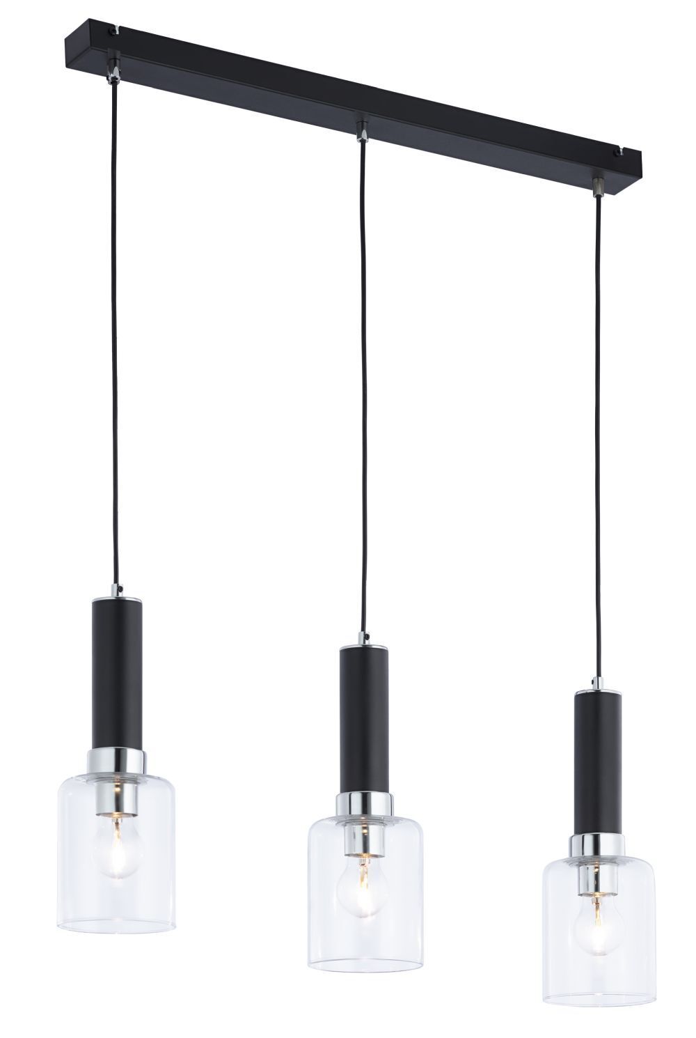 Lampe à suspendre moderne en noir chrome E27 flexible