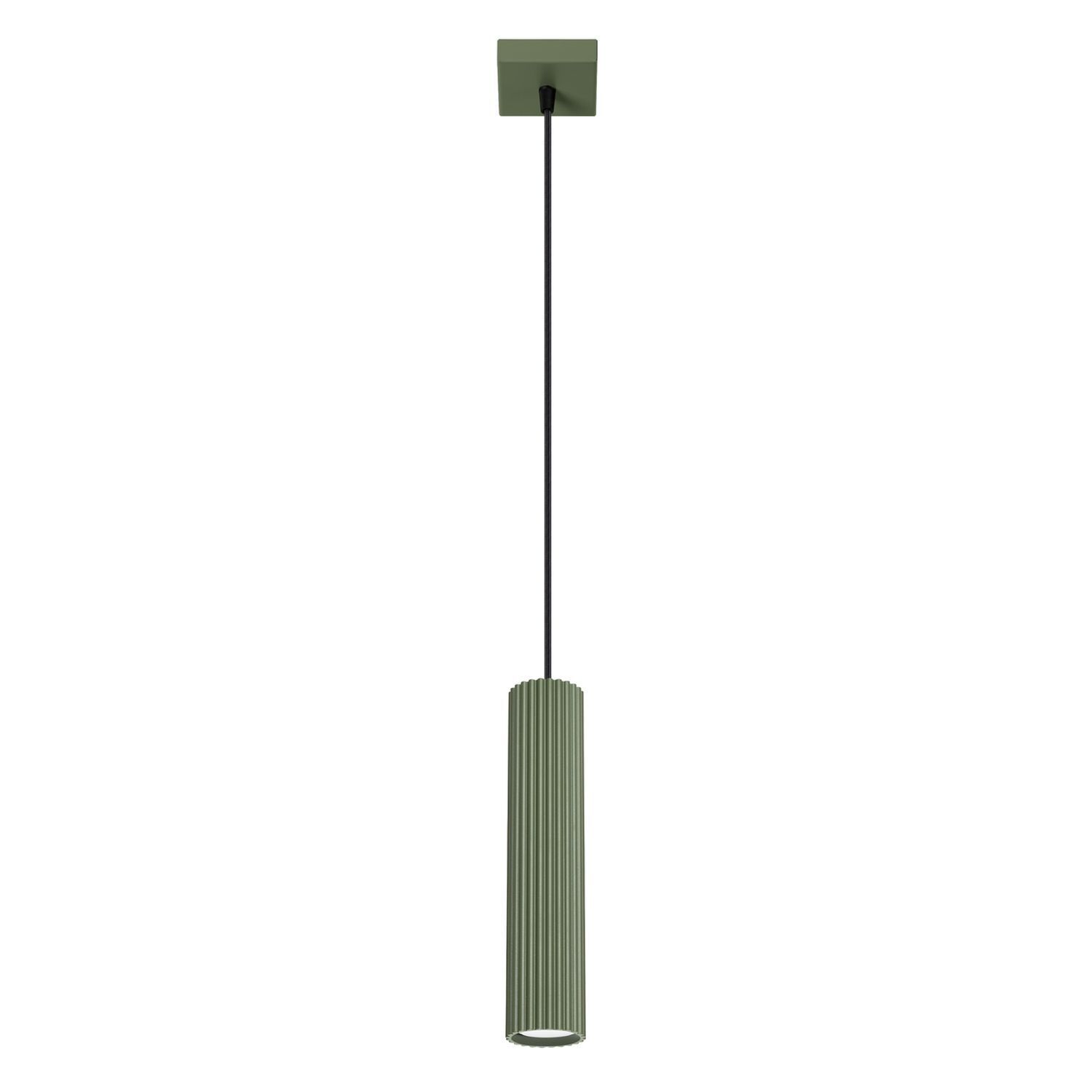 Pendelleuchte Grün schmal B: 8 cm H: max. 118 cm GU10 Modern