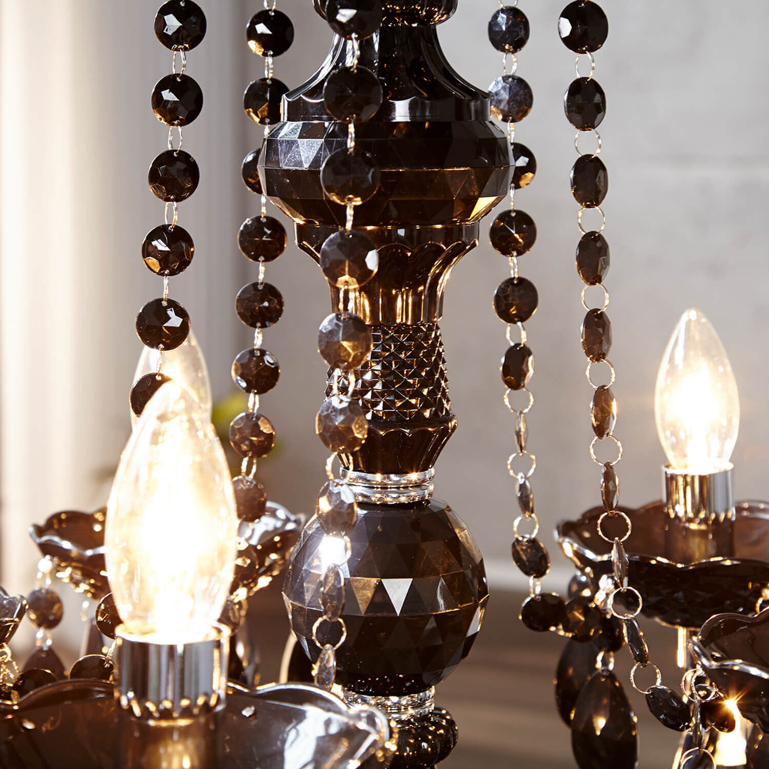 Esszimmer Lampe Designerleuchte Klassisch E14 Schwarz Leuchter, Lampe