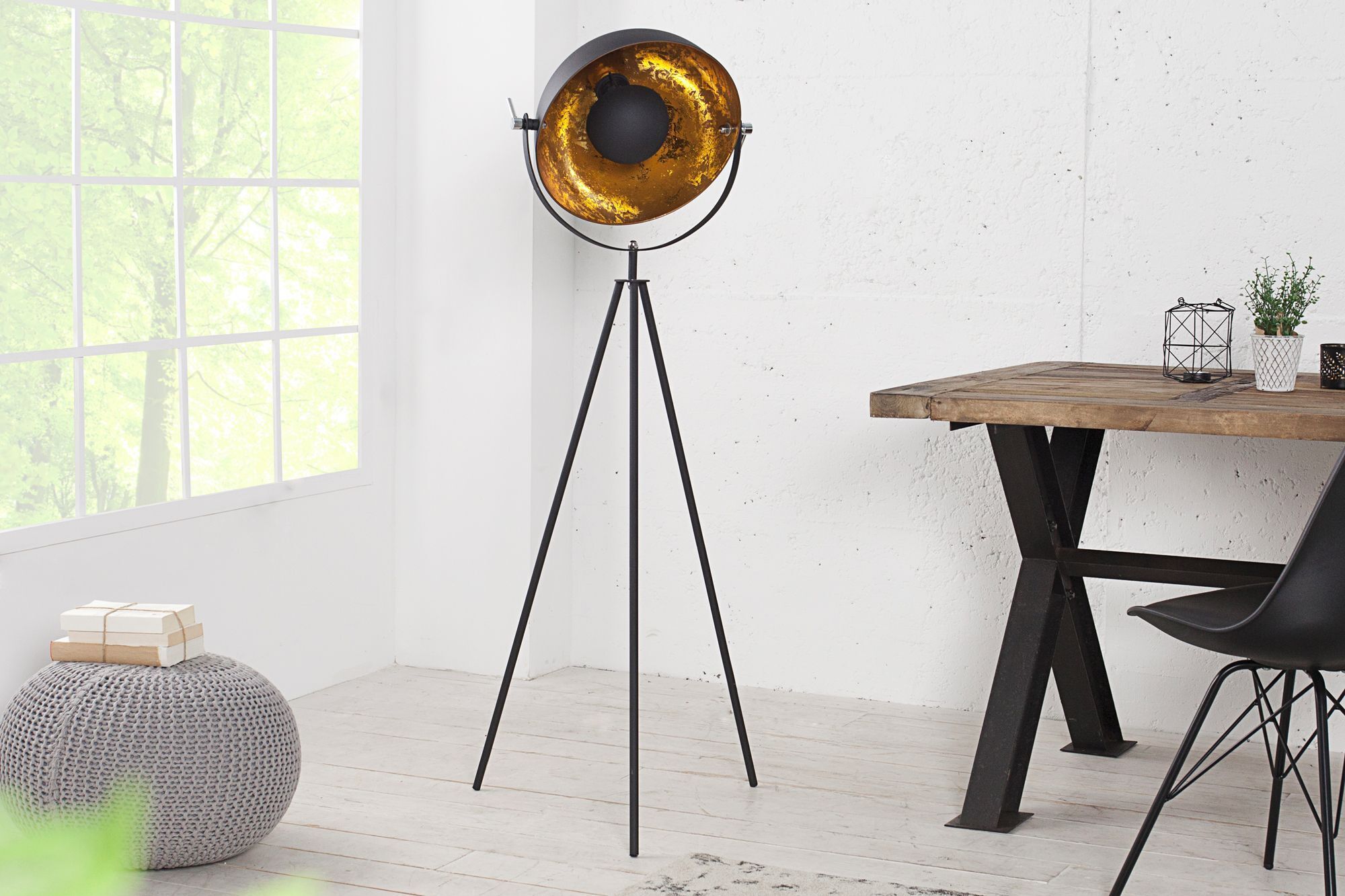 Außergewöhnlich Stehleuchte Retro 140cm Dreibein Lampe, Stehlampe, Elektronik, Sprecher