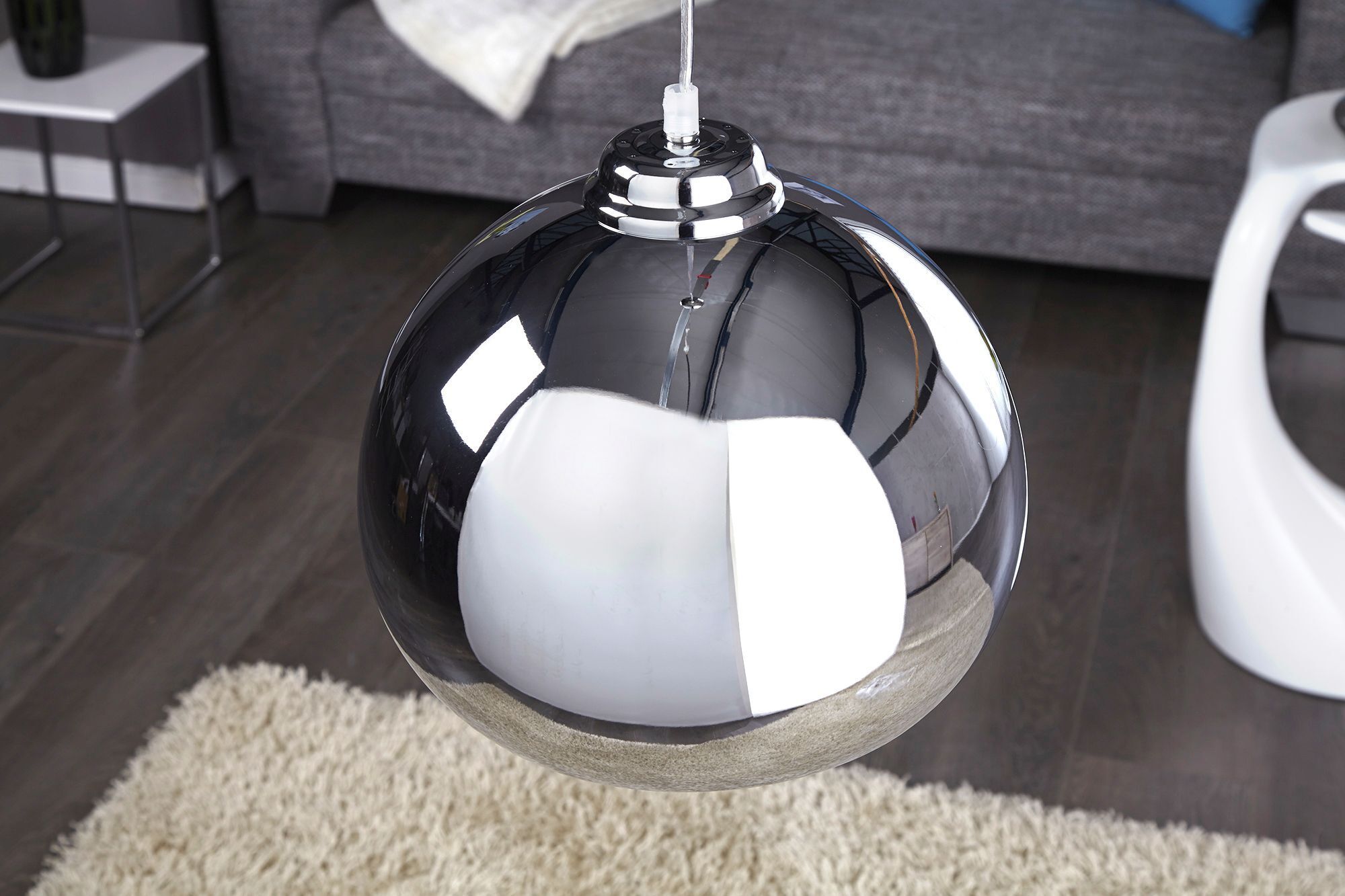 Pendellampe Ø30cm rund Retro Lampe Esszimmer Kugel