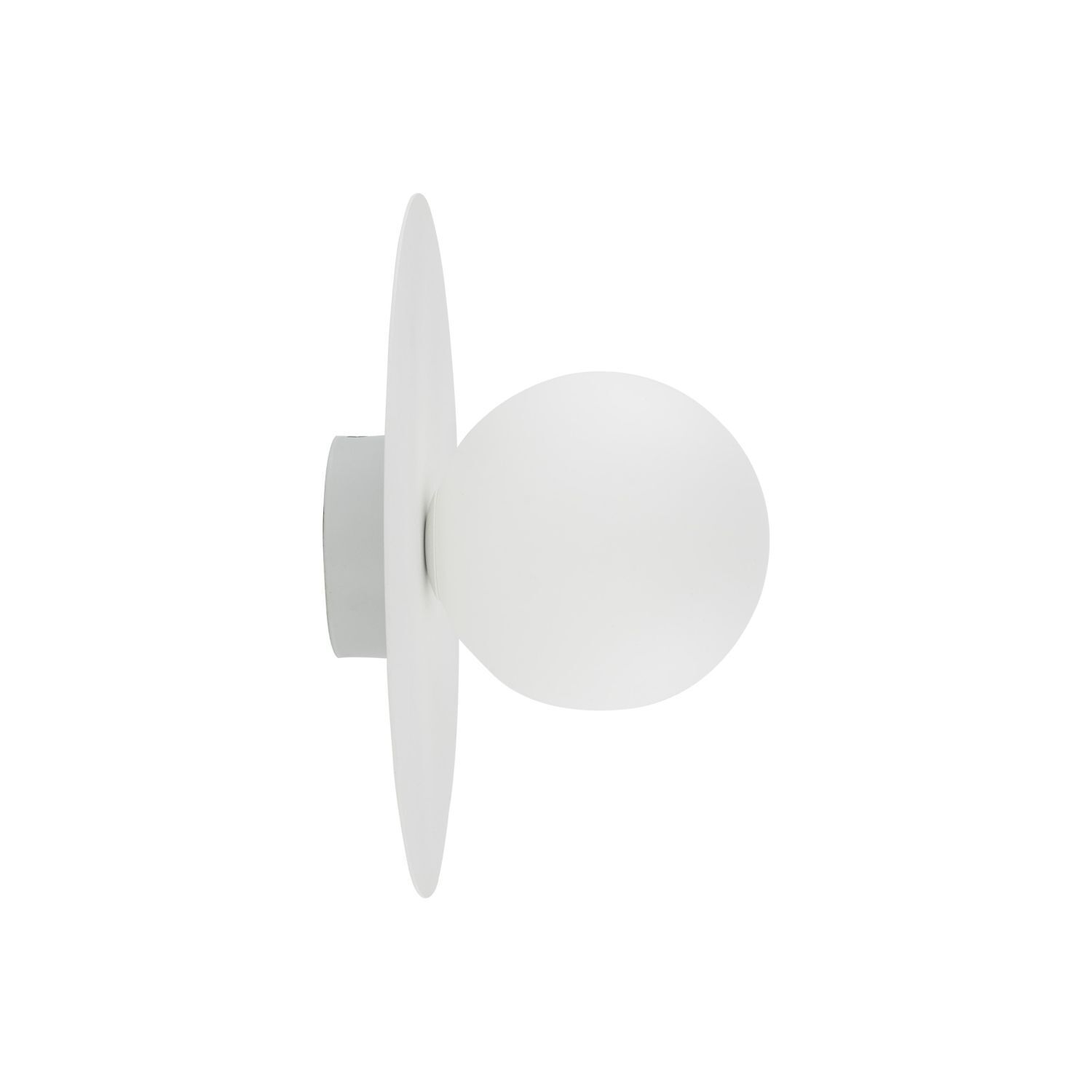 Runde Deckenleuchte Weiß Ø 25 cm Metall Glas Kugelschirm G9 Runde Deckenleuchte Weiß Ø 25 cm Metall Glas Kugelschirm G9