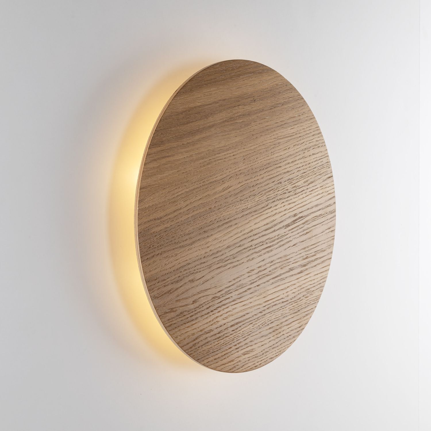 Wandleuchte Holz rund Ø 40 cm für 4x G9 indirektes Licht