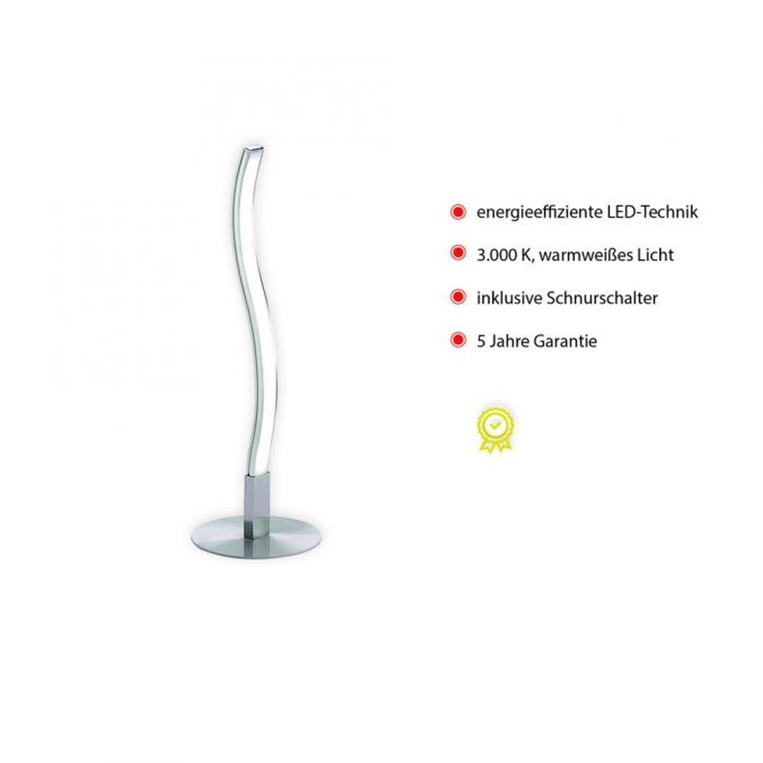 Lampe de table LED métal en acier 30 cm 300 lm faible éblouissement Elektrisches Gerät, Mikrophon, Lampe, Mobiliar