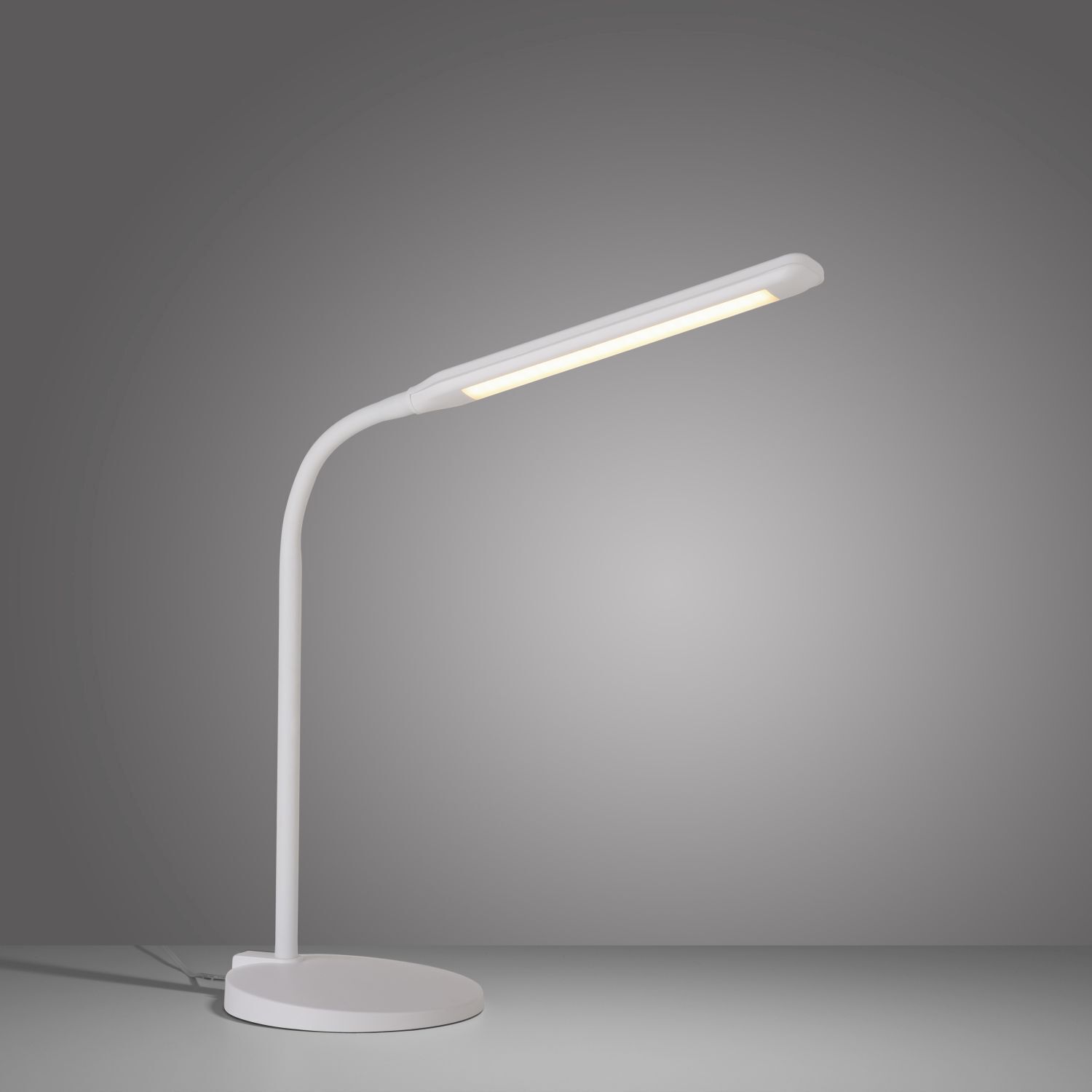 LED SchreibTischlampe Metall Weiß Touch 64 cm flexibel Lampe, Tischlampe