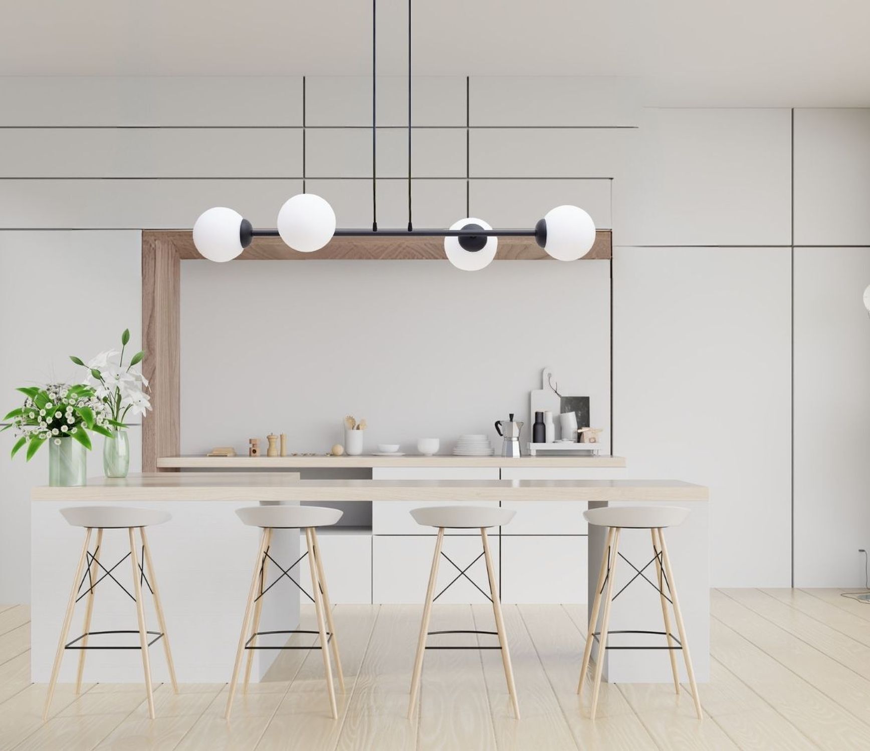 Große Hängelampe blendarm Glas Metall 85 cm E27 Schwarz Drinnen, Innenarchitektur, Esstisch, Mobiliar, Esszimmer