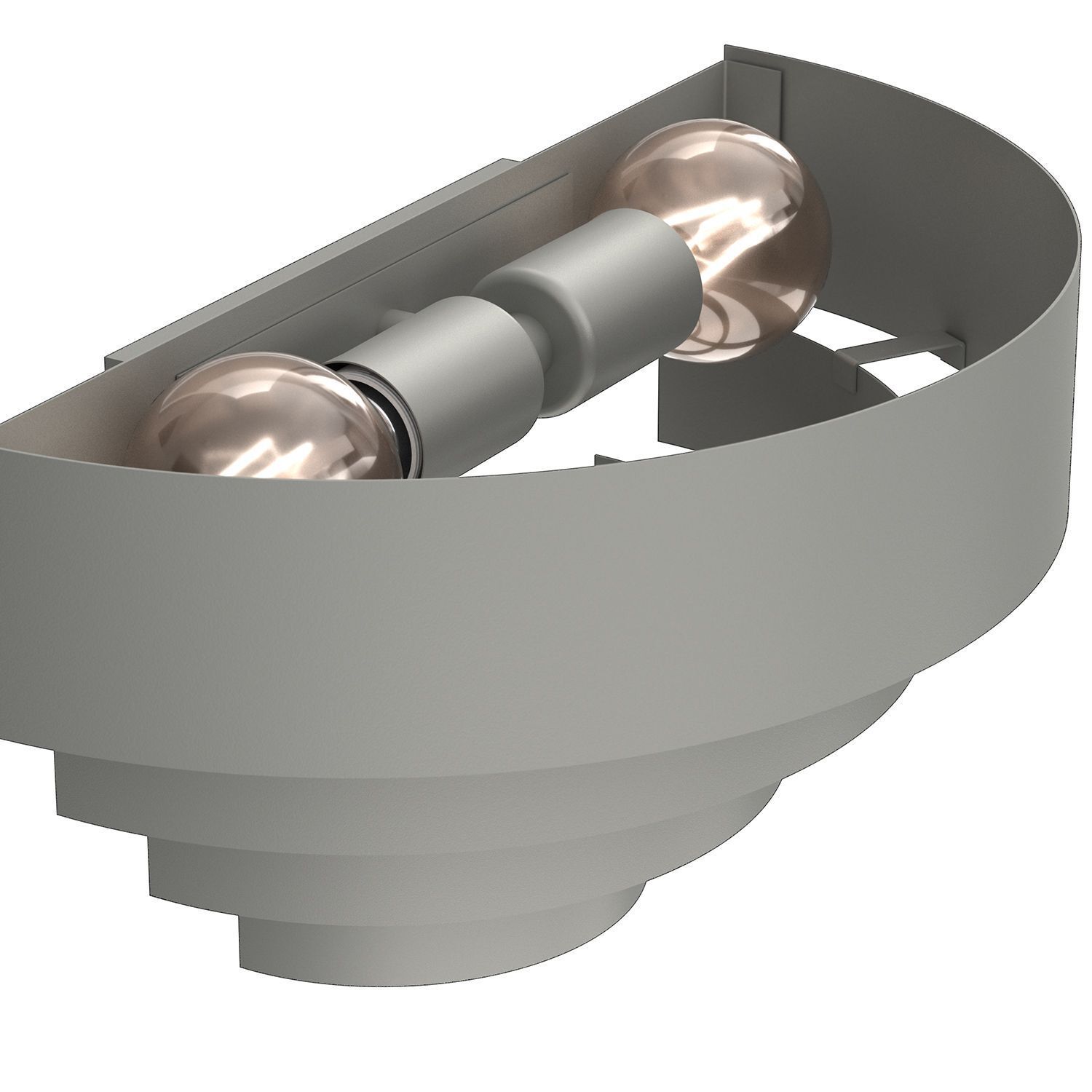 Applique métal gris foncé L:40 cm E27 2-flmg indirect Beleuchtung, Lampe, Licht