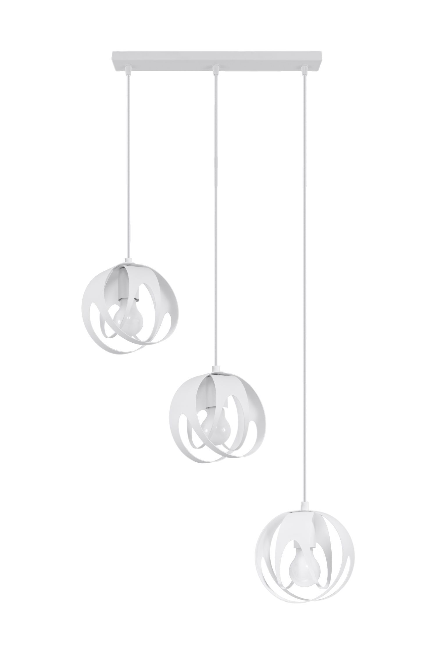 Lampe à suspendre blanche à 3 flammes E27 Moderne JOSTA