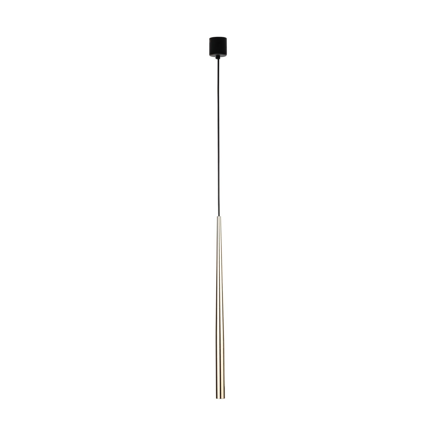 Lampe à suspendre métal Ø 5,2 cm noir or G9 réglable en hauteur