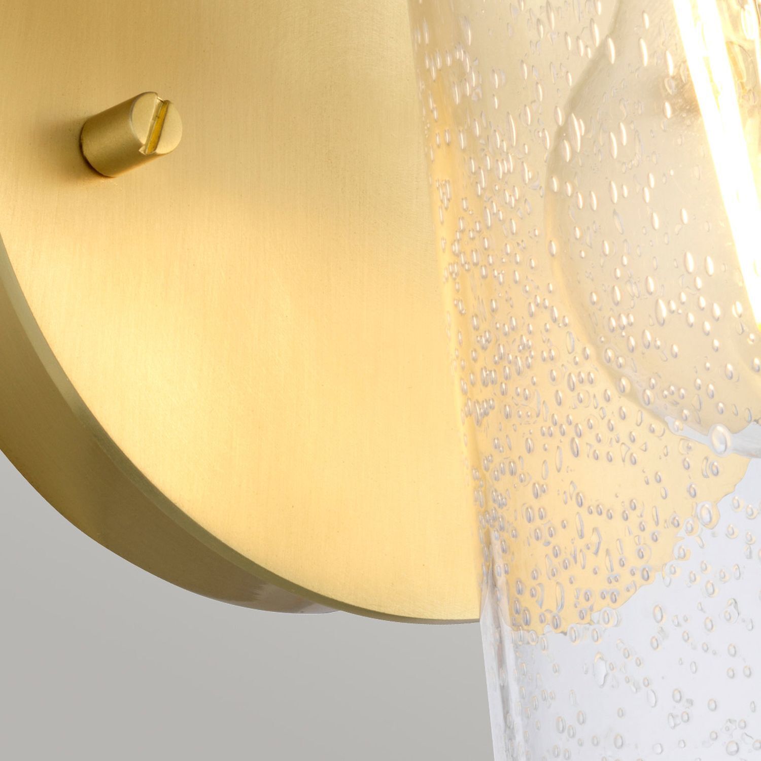 Lampe de salle de bain métal verre E27 IP44 hauteur 24,4 cm SAIDA