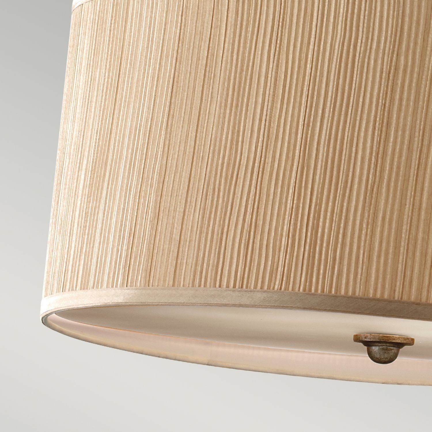 Lampe à suspendre tissu crème marron antique E27 SAMISE
