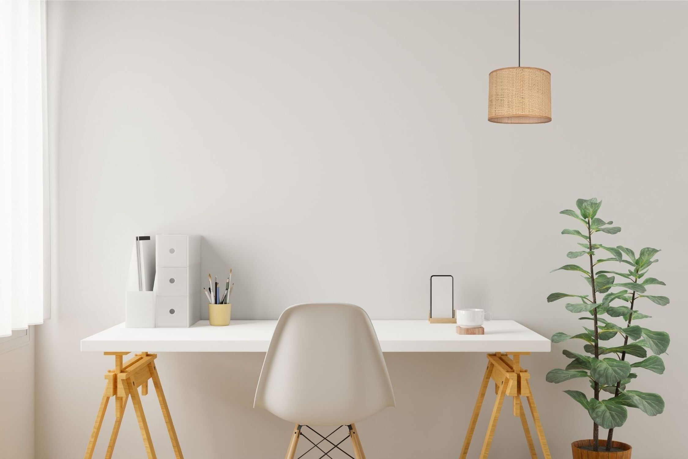 Blendarme Pendelleuchte Stoff Braun E27 Ø20 cm rund