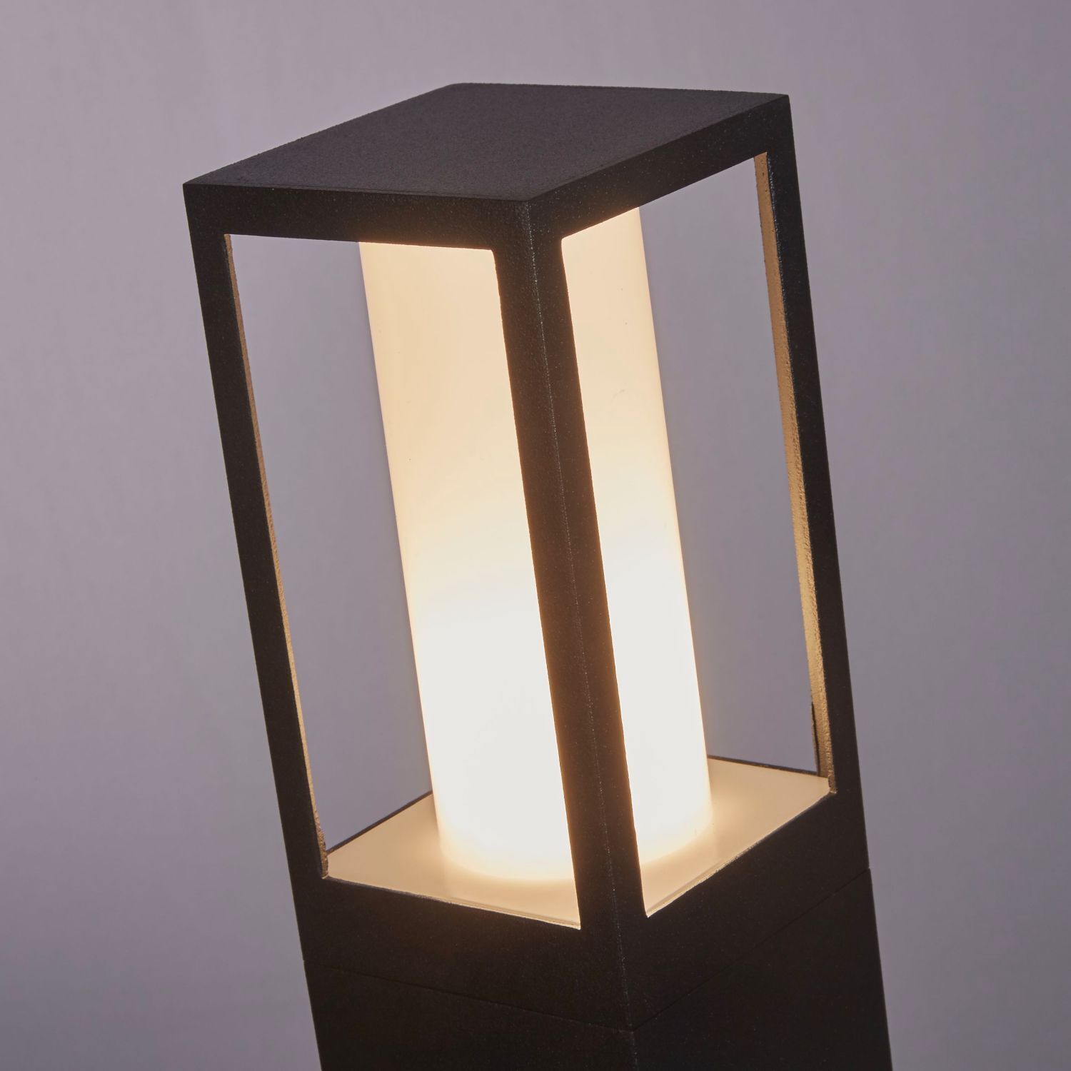 Borne d'éclairage IP44 GU10 73 cm noir blanc aluminium