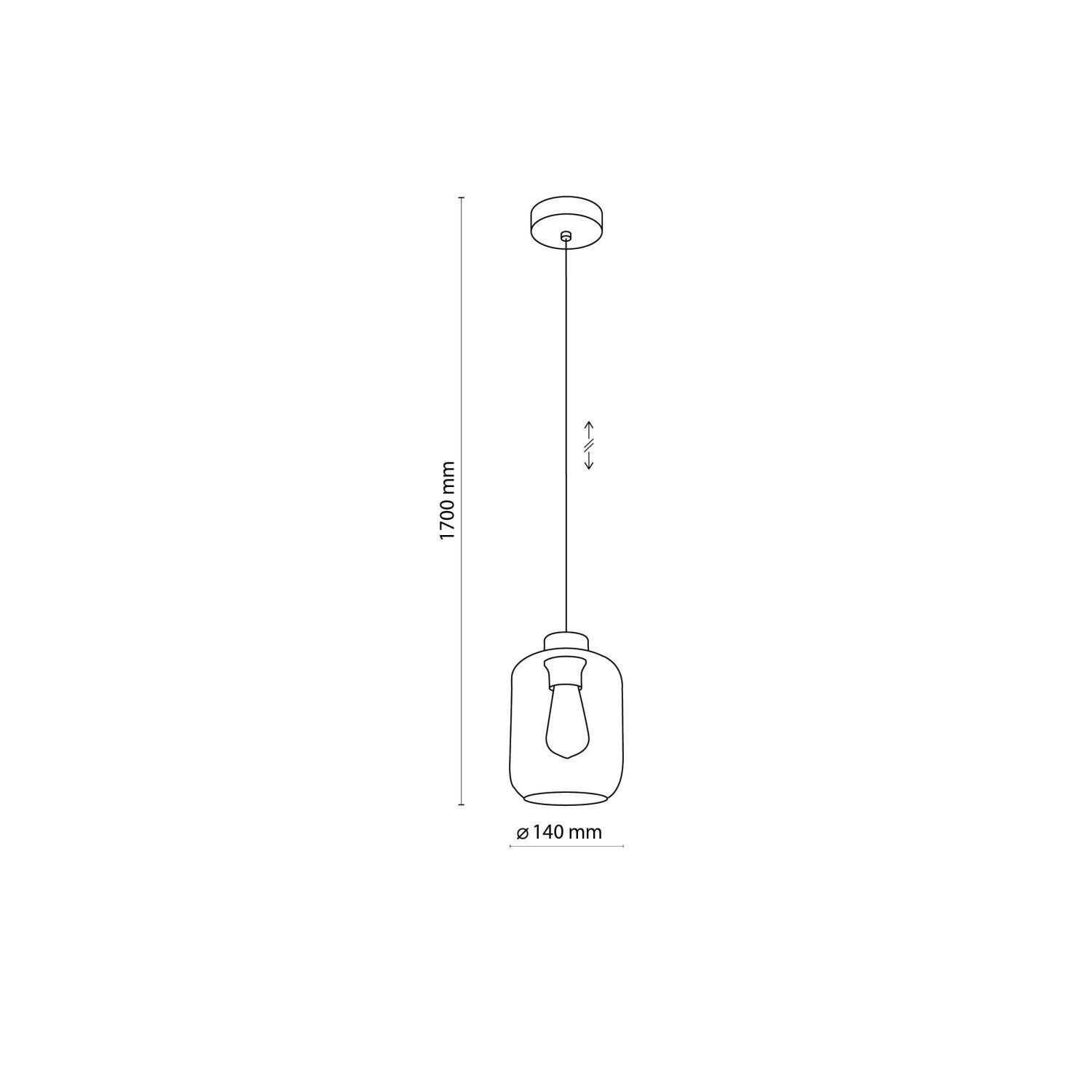 Lampe à suspendre Vert Ø 14 cm E27 élégant