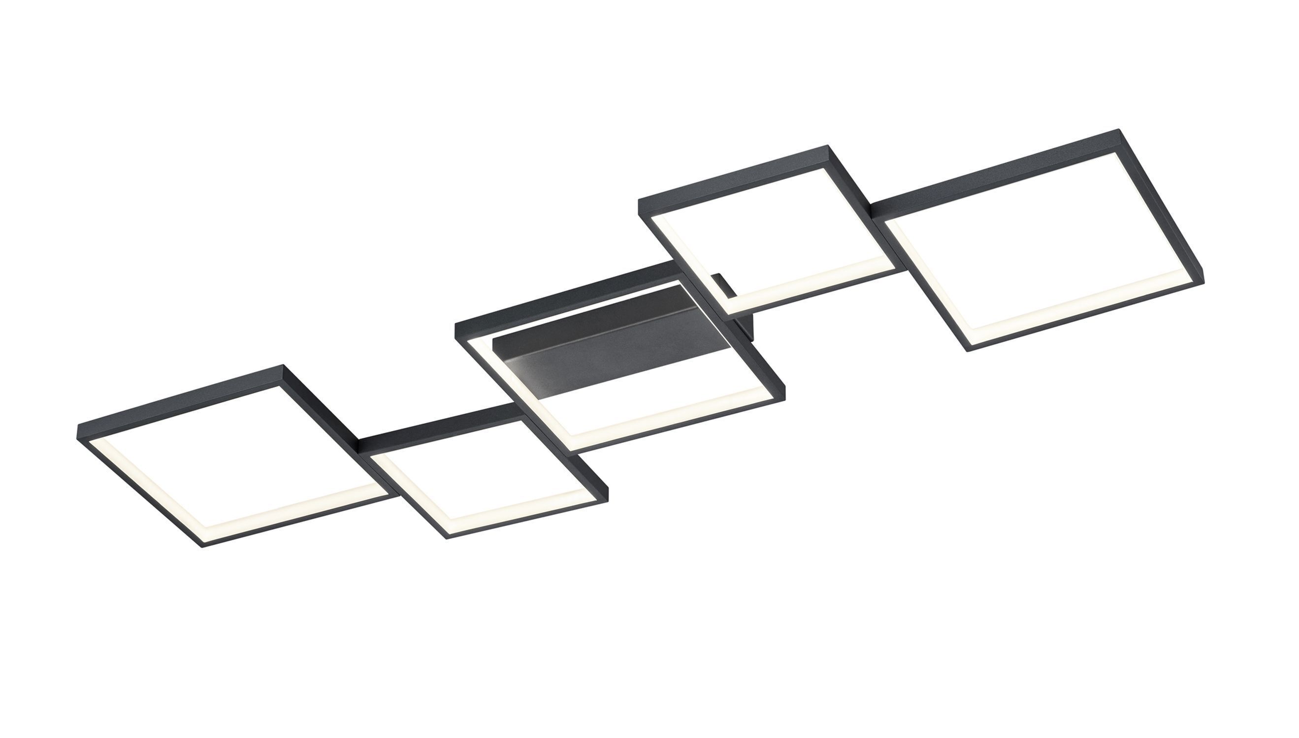 LED Deckenlampe Schwarz Metall L:120,5 cm 34 W dimmbar