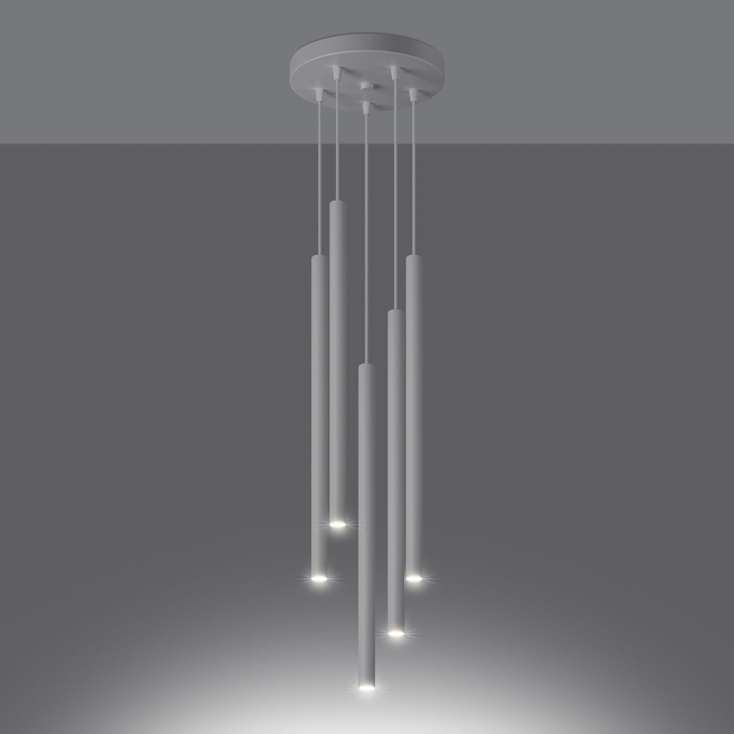 Hängelampe Stahl Weiß G9 L:25 cm akzentuiert 5-flammig pendant light, hängende lampe, moderner licht, LED-stab, deckenmontage