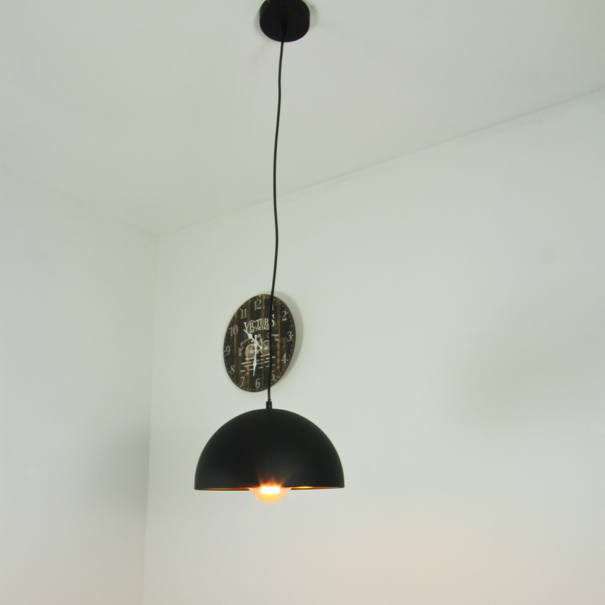 Loft lampe suspendue noir/or