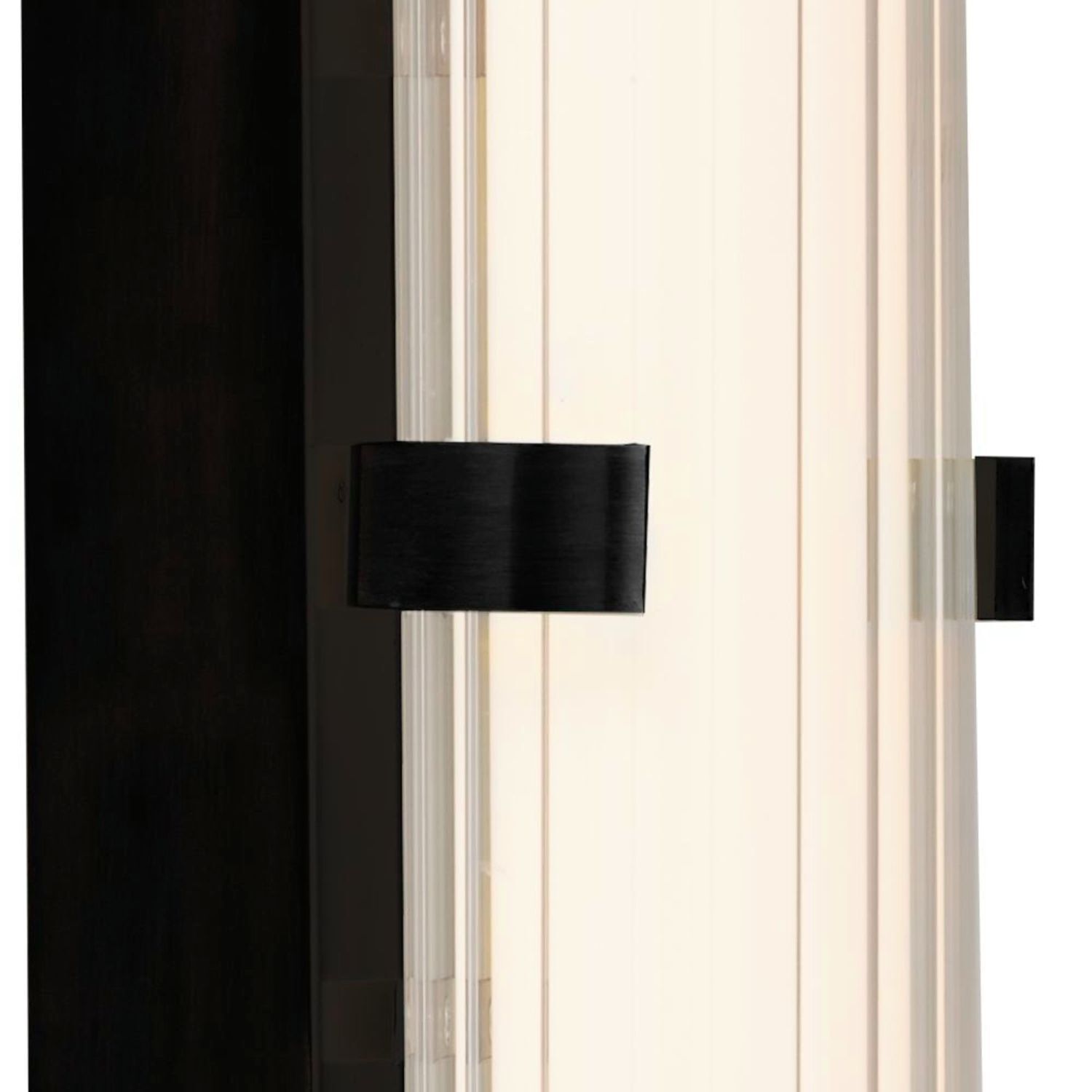 Lampe LED pour miroir IP44 verre H : 43 cm clair noir 3000 K