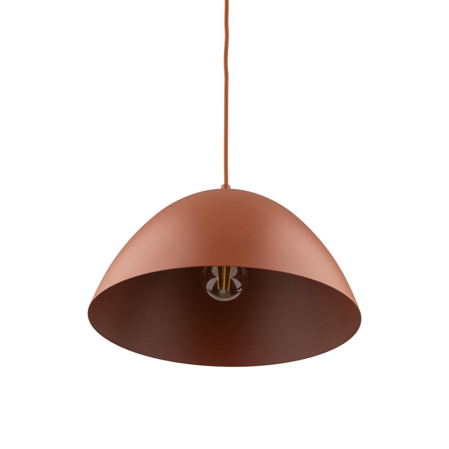 Suspension ronde Ø 34 cm H : max. 165 cm Rouge Métal E27 Lampe, Kronleuchter, Leuchte