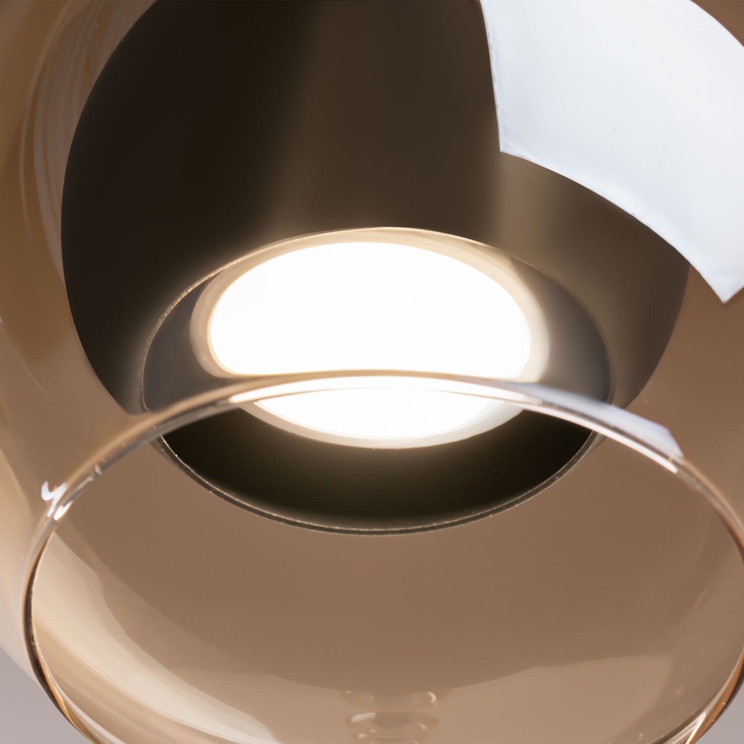Hängeleuchte Metall Rauchglas D: 16 cm rund GU10 Modern Deckenlampe, Lampe, Wandlampe, Glühbirne, Metall