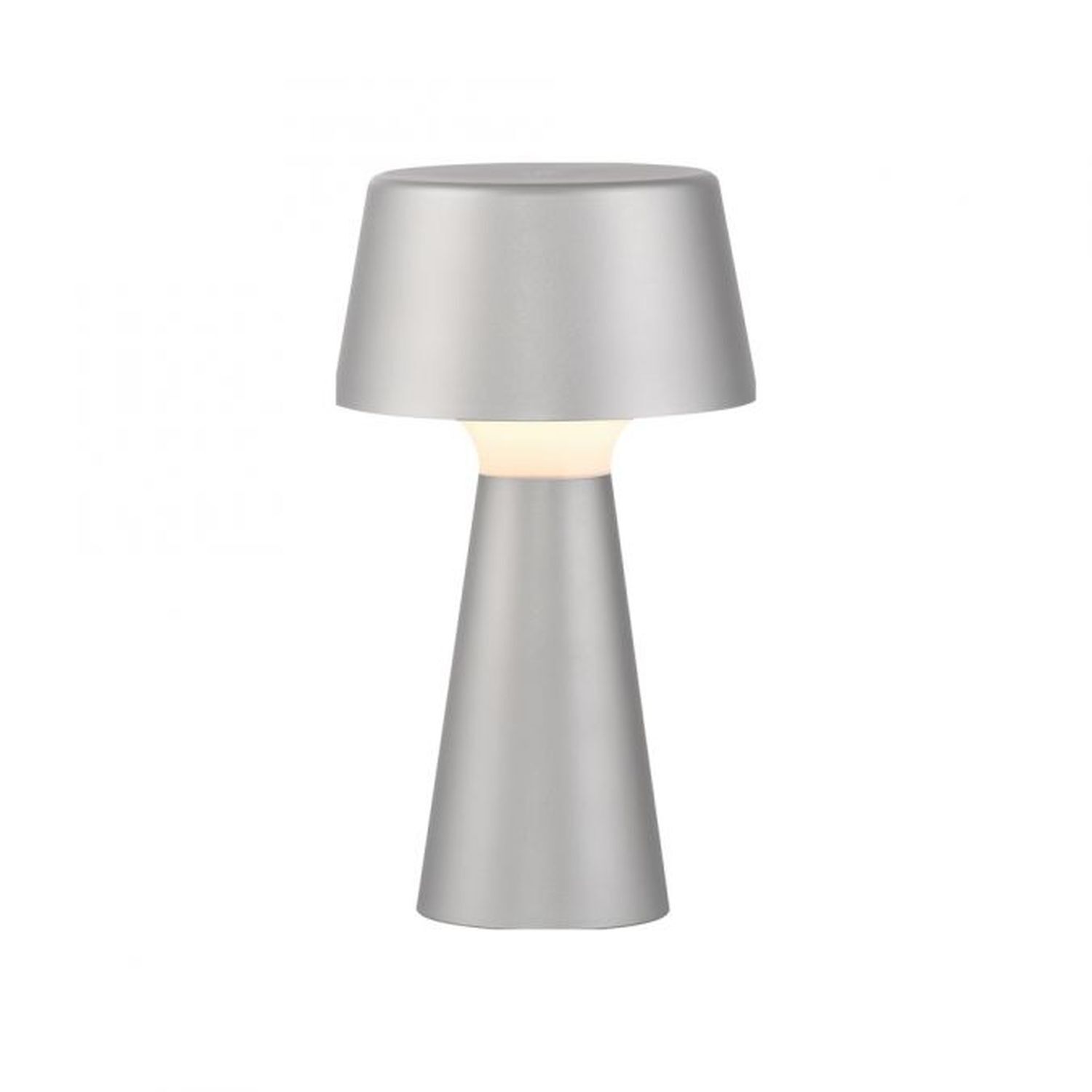 Lampe de table LED rechargeable à intensité variable Touch IP54 28,9 cm Argent