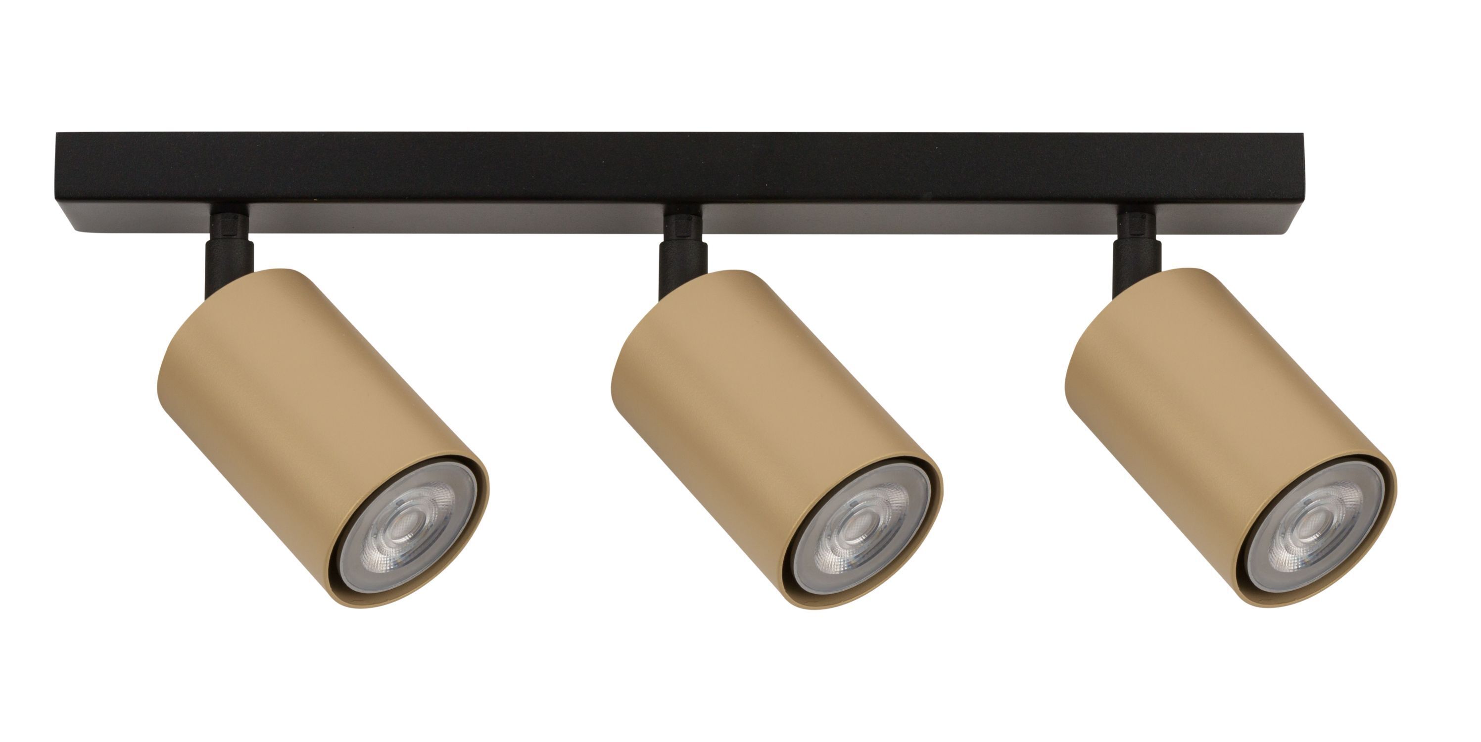 Goldener Deckenstrahler Schwarz Metall flexibel L:38 cm