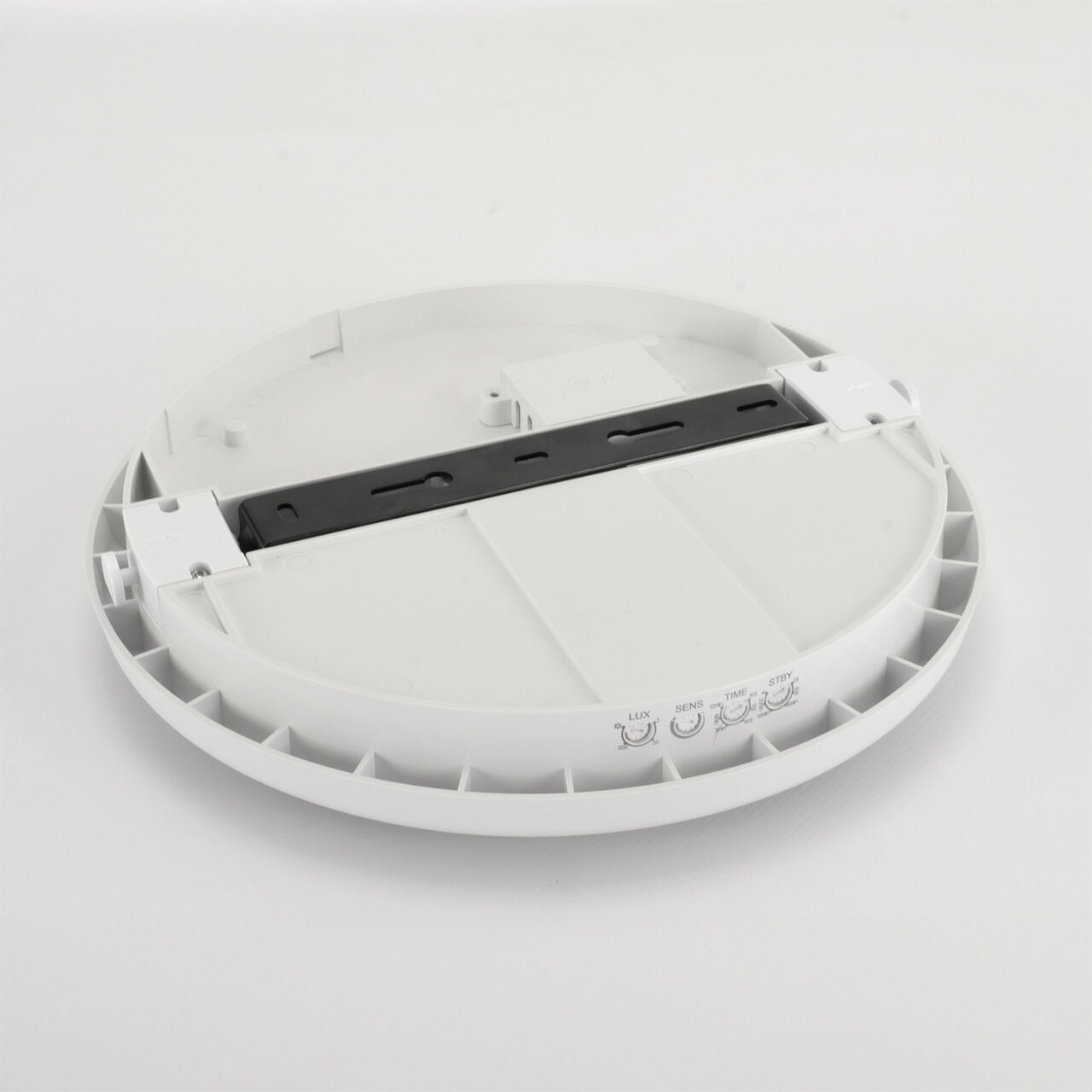 Lampe d'extérieur LED avec détecteur de mouvement IP65 ronde Ø 30 cm Blanc