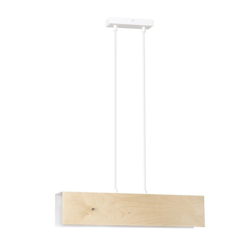 Suspension bois métal 2x E27 Scandinave