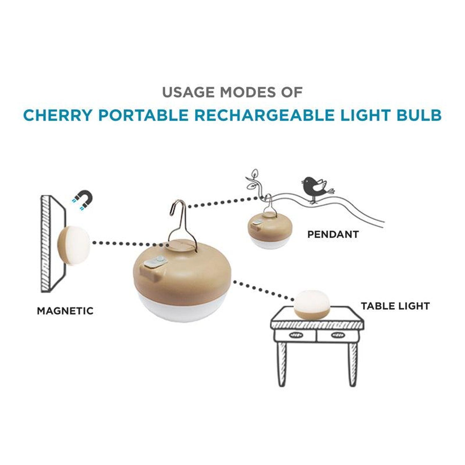 tragbare lampe, aufladbar, pendellicht, tischlampe, kupferfarbe