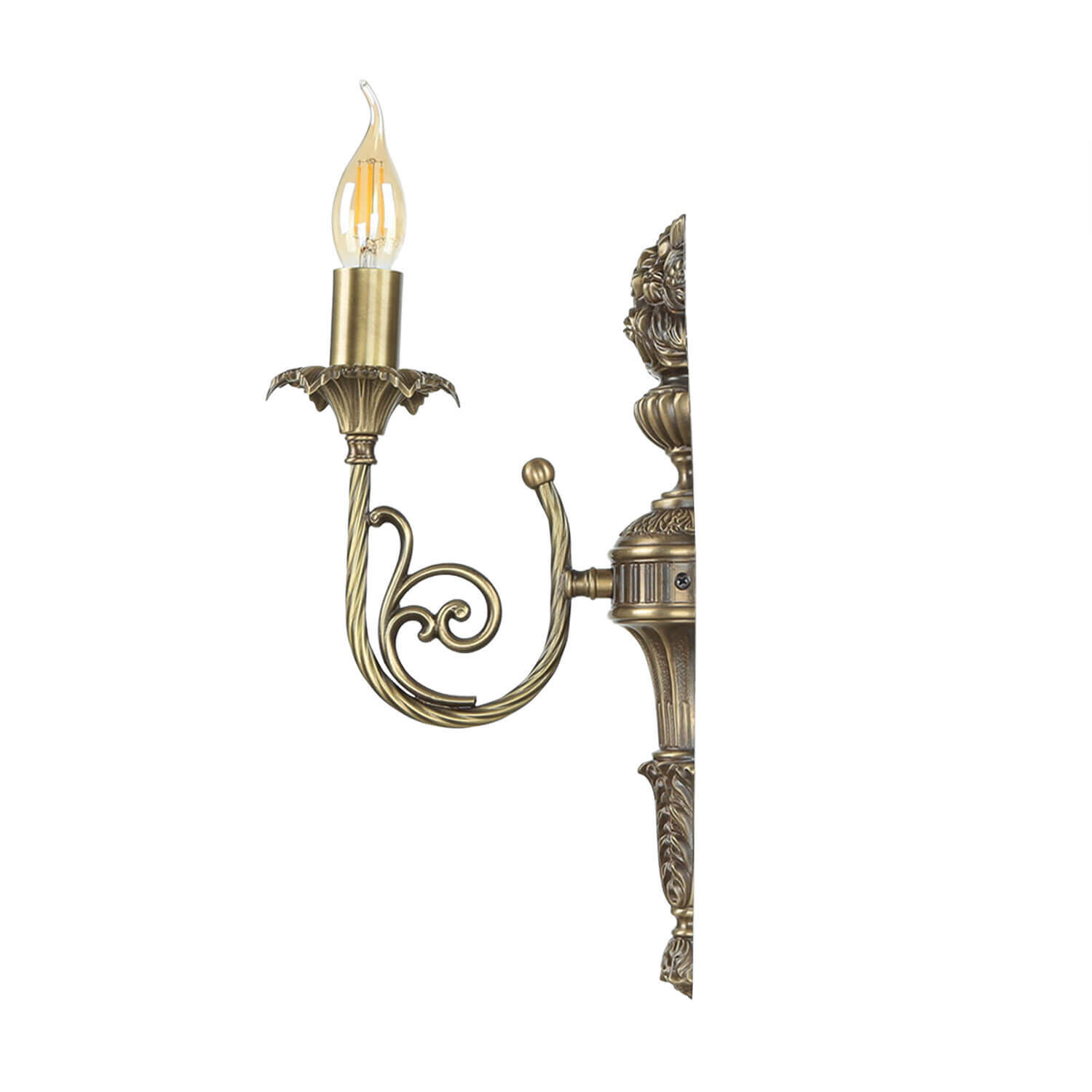 Premium Wandlampe Echt-Messing in Bronze Klassisch Bronze