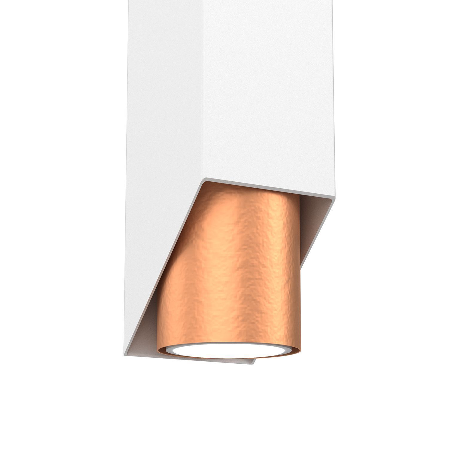 Applique Métal Blanc Cuivre L:6 cm élégamment accentué Lampe