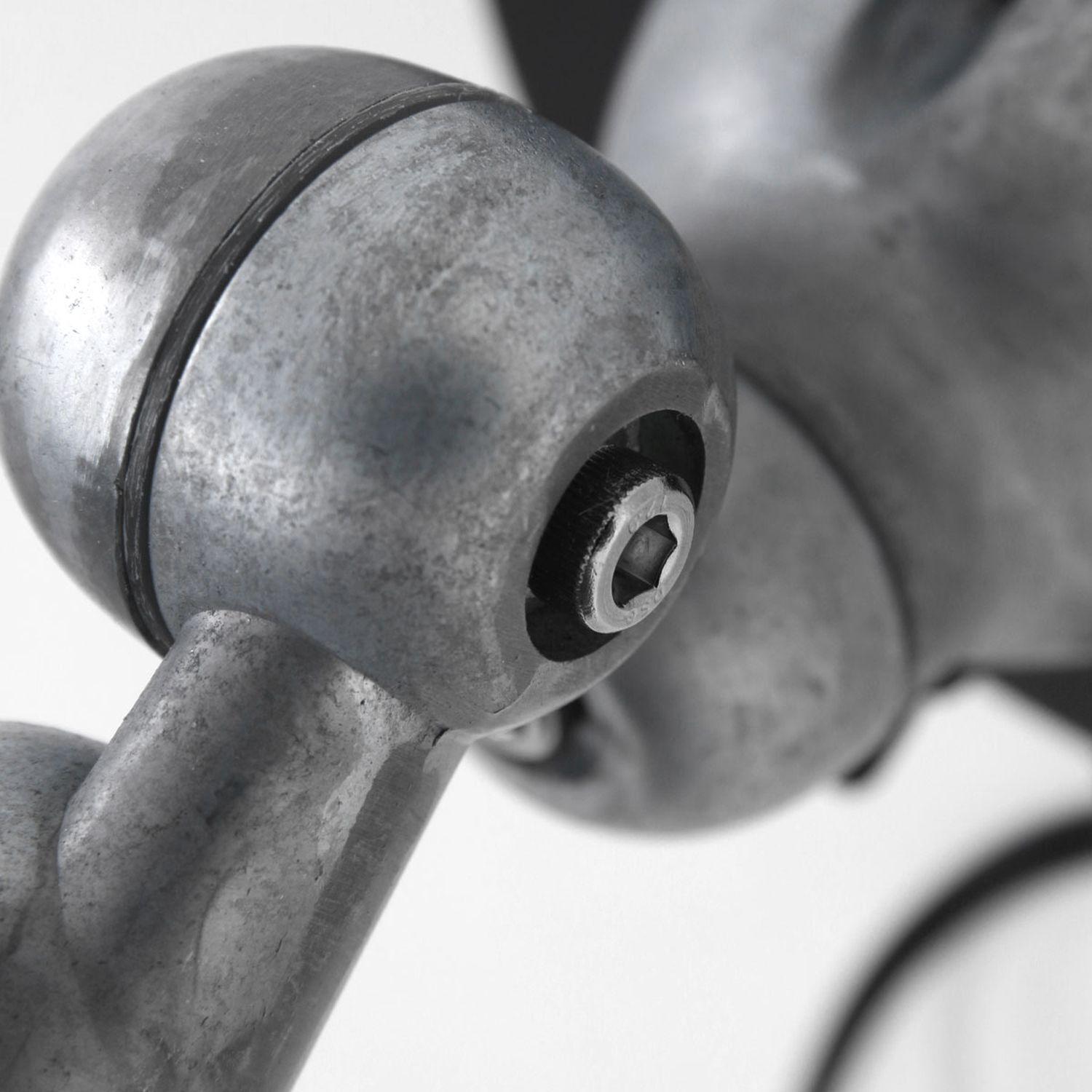 Wandspot mit Stecker in Schwarz Silber T:29 cm flexibel