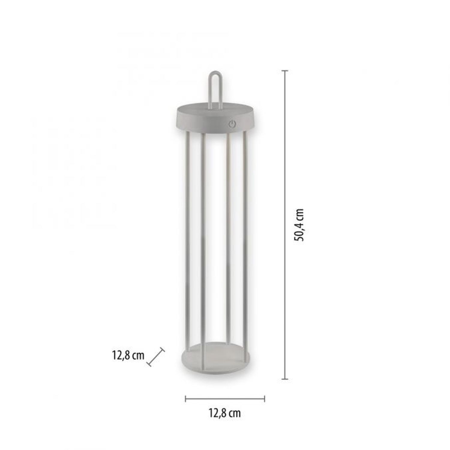Lampe de table LED rechargeable métal dimmable IP44 2700 K Greige