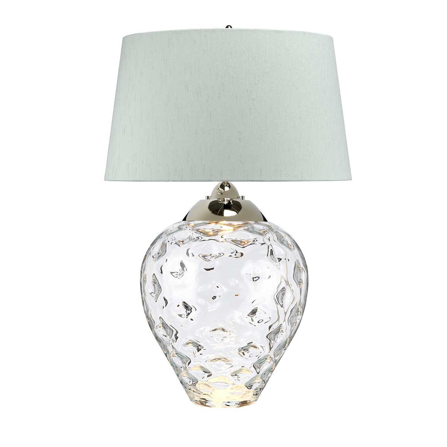 Lampe de chevet verre tissu 78,7 cm socle éclairé