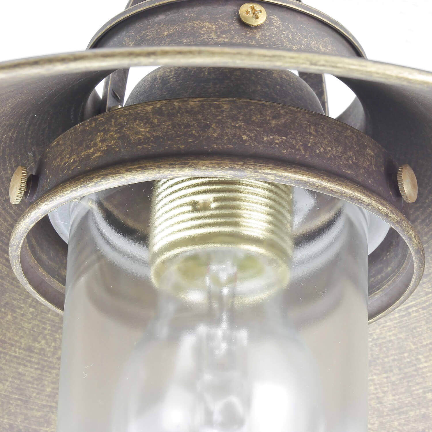 Außenleuchte in Bronze Antik aus Messing Glas Licht, Leuchte