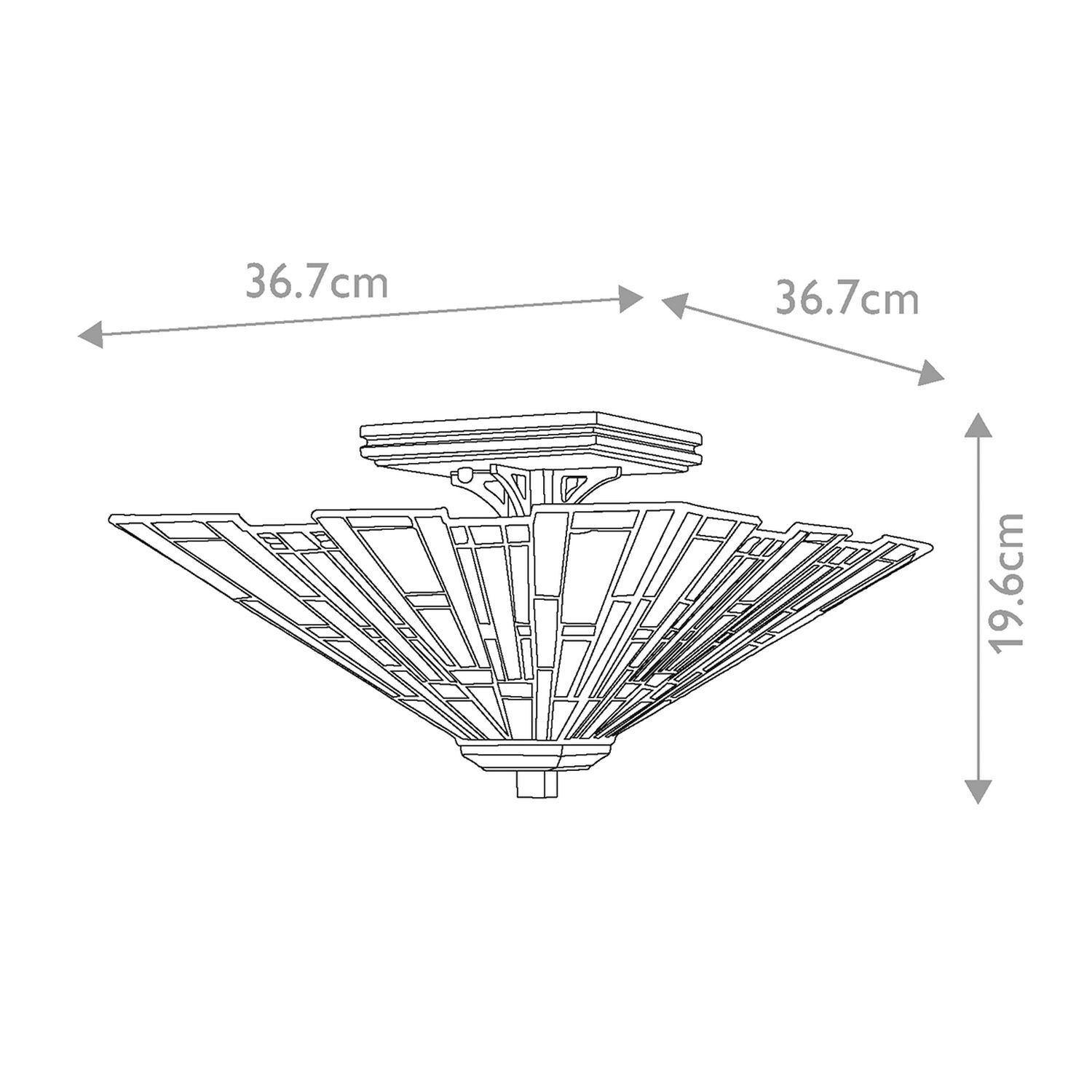 Deckenleuchte, Pendelleuchte, Geometrisch, Metall, Klar