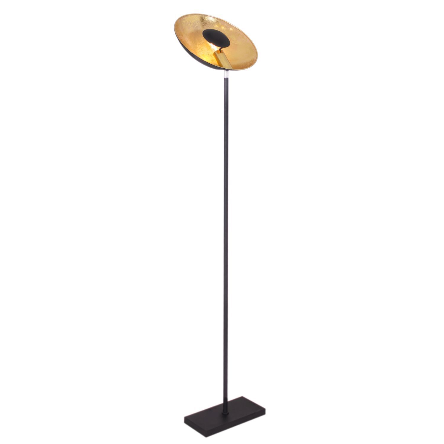 Stehlampe Metall 171 cm in Schwarz Gold E27 ANJA Lampe, Lampenschirm