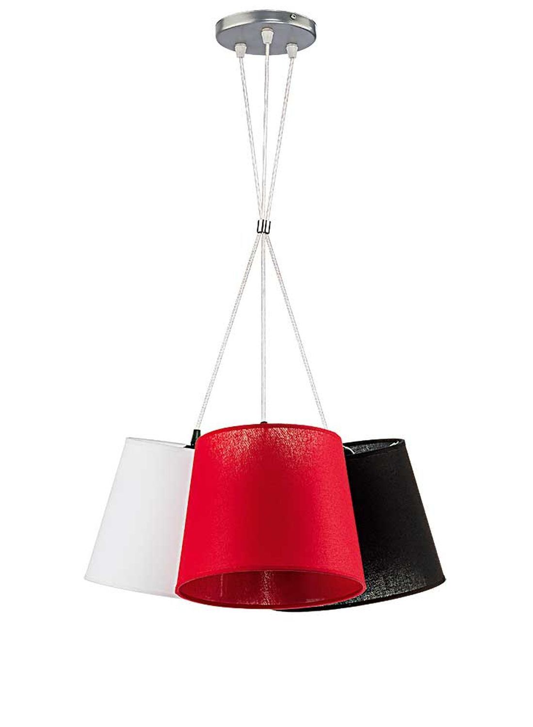 Lampe à suspendre Moderne Rouge Blanc Noir Tissu ERIKA