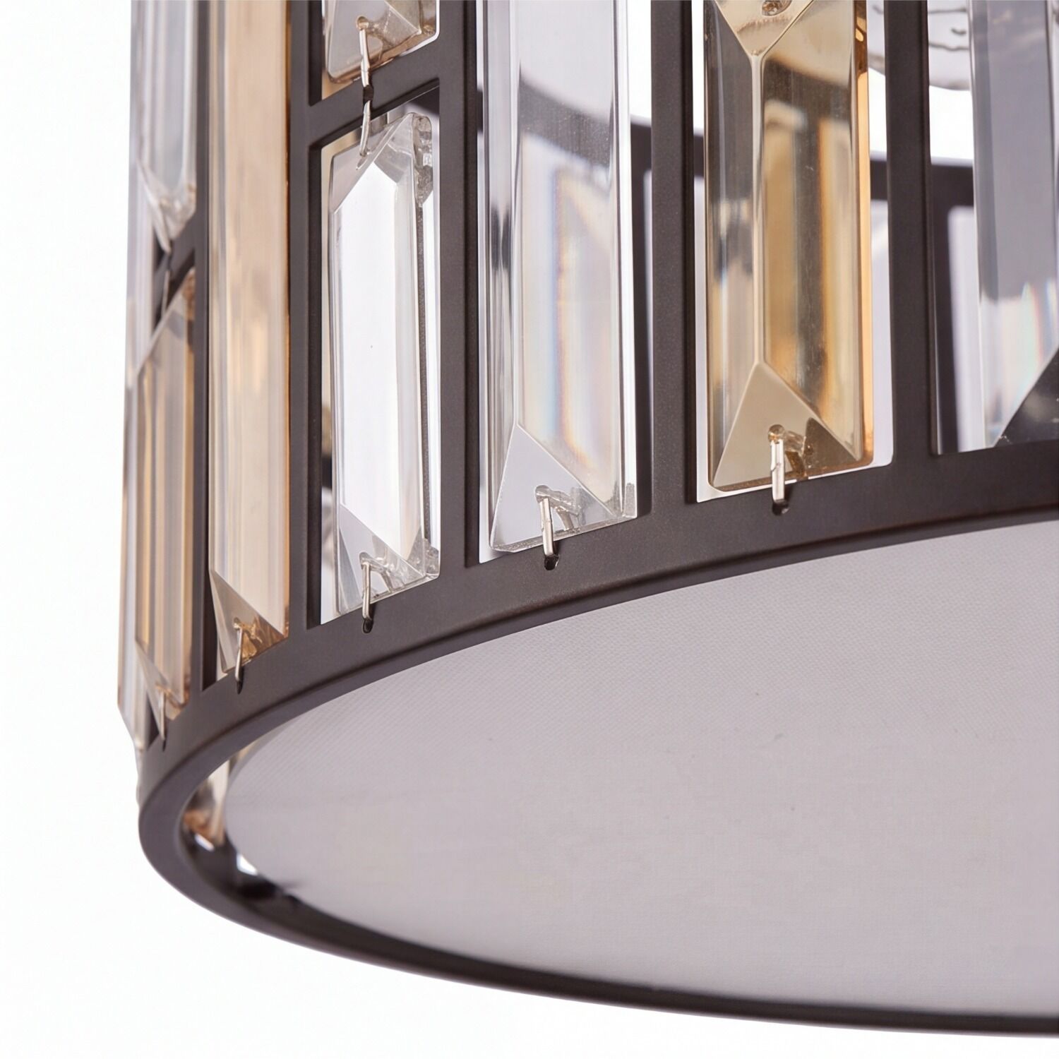 haengeleuchte-pendelleuchte-haengelampe-prism-3-flammig-bronze-antik-klar-transparent-bernstein-jugendstil-564-4 Deckenleuchte, Hängelampe, Metallrahmen, Kristall-Glas, modernes Design