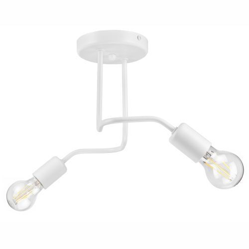 Deckenleuchte LIZBETH Weiß Metall Wohnzimmer Lampe