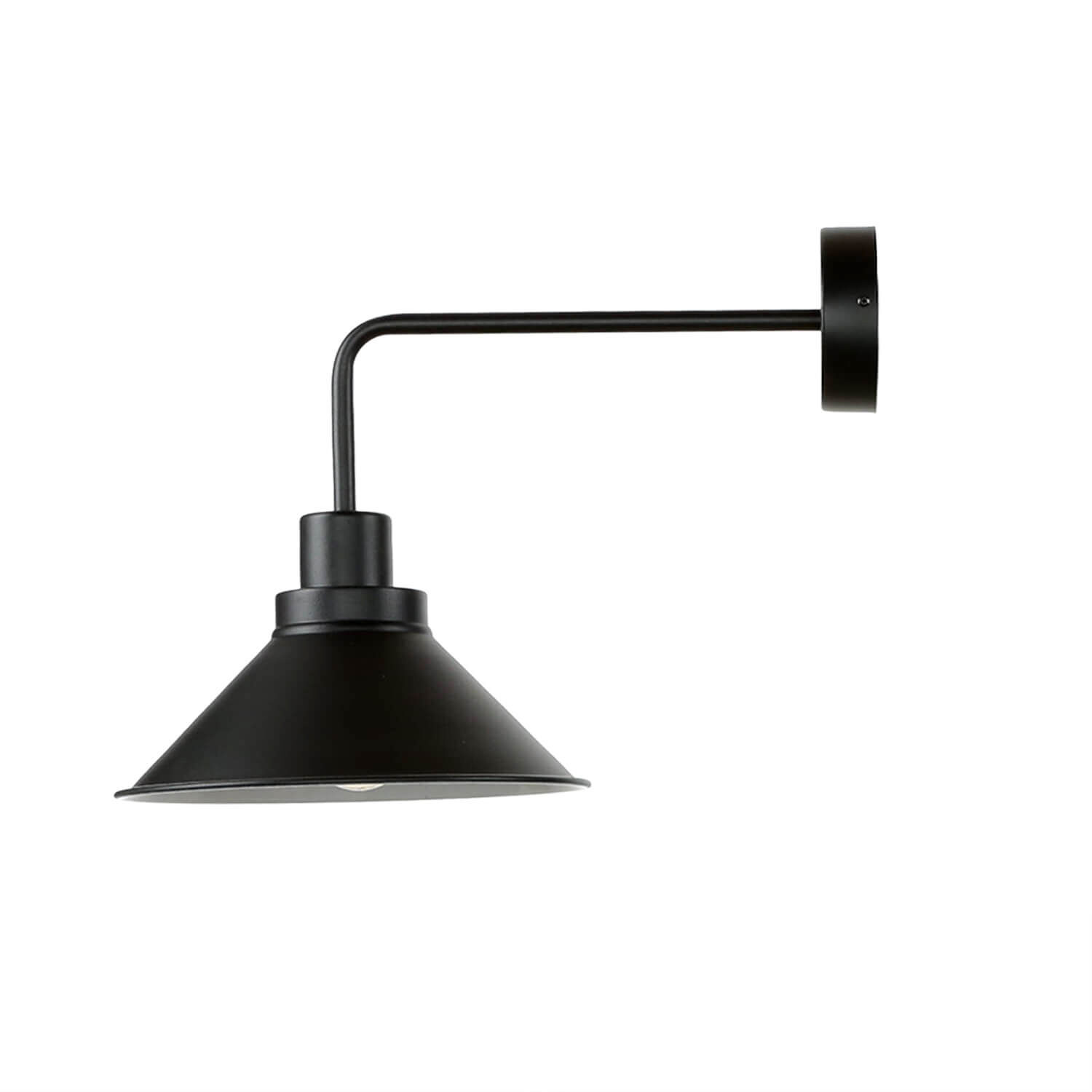 Wandleuchte Schwarz Metall T:41cm E27 Industrial Lampe, Lampenschirm