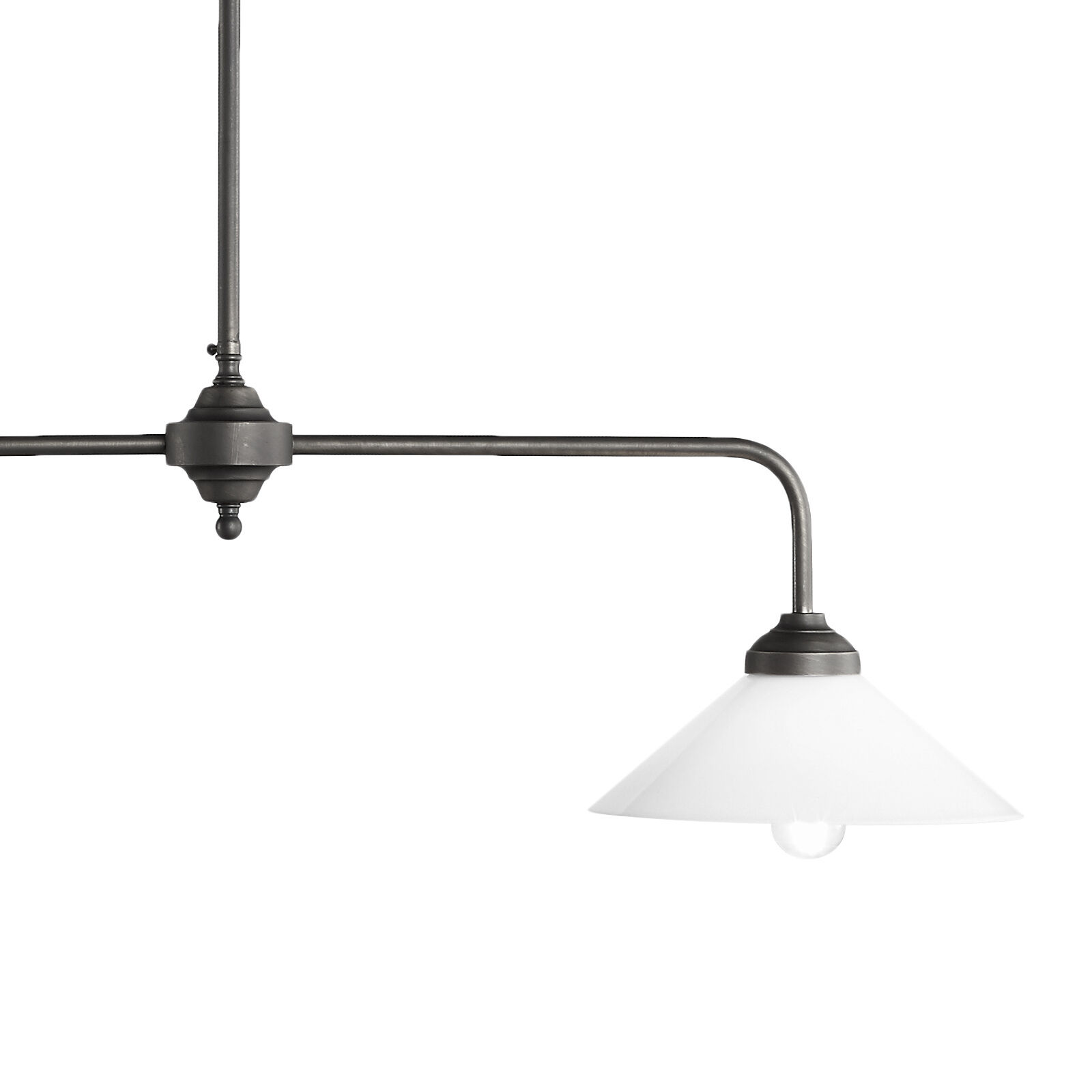 Deckenleuchte 2-flammig Messing Glas H: max. 89,5 cm E27 Lampe, Leuchte, Deckenventilator, Gerät, Elektrisches Gerät