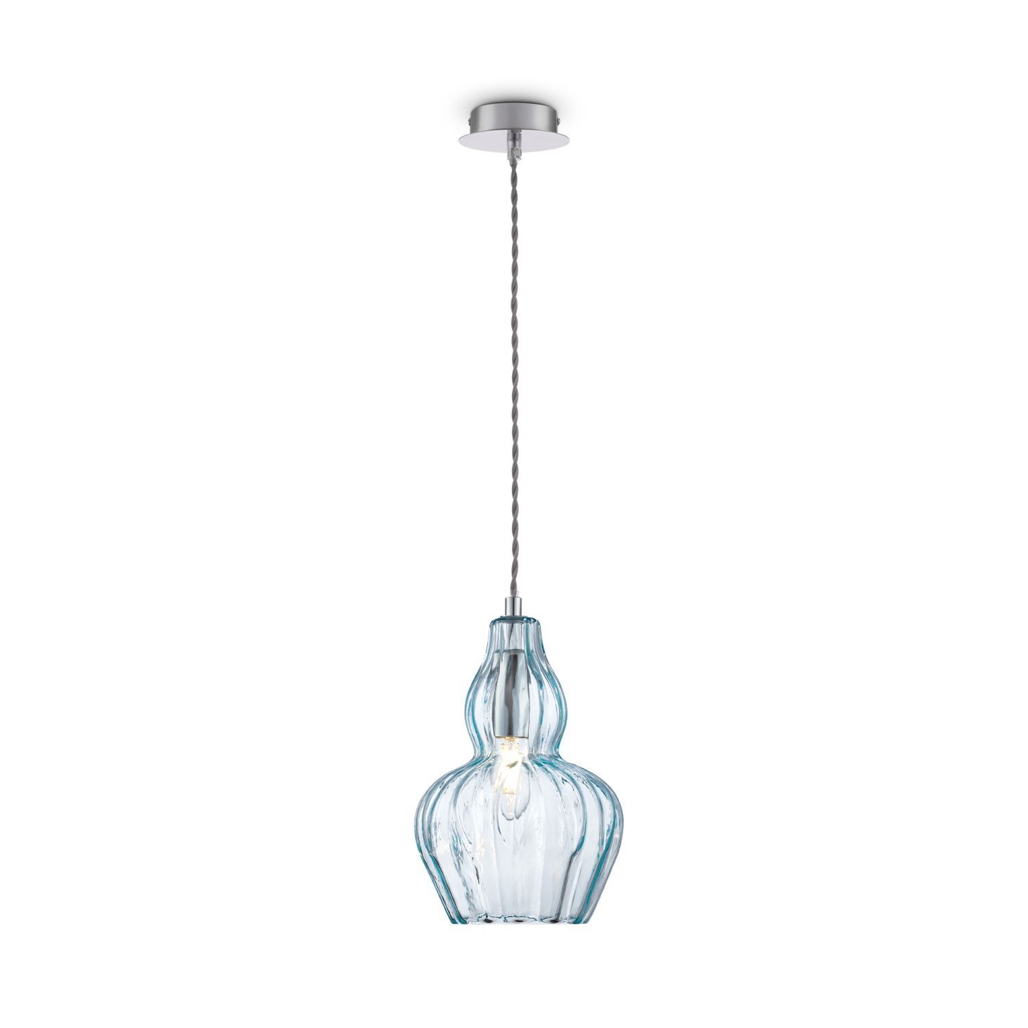 Hängeleuchte Glas Metall E14 rund Ø 16 cm Modern
