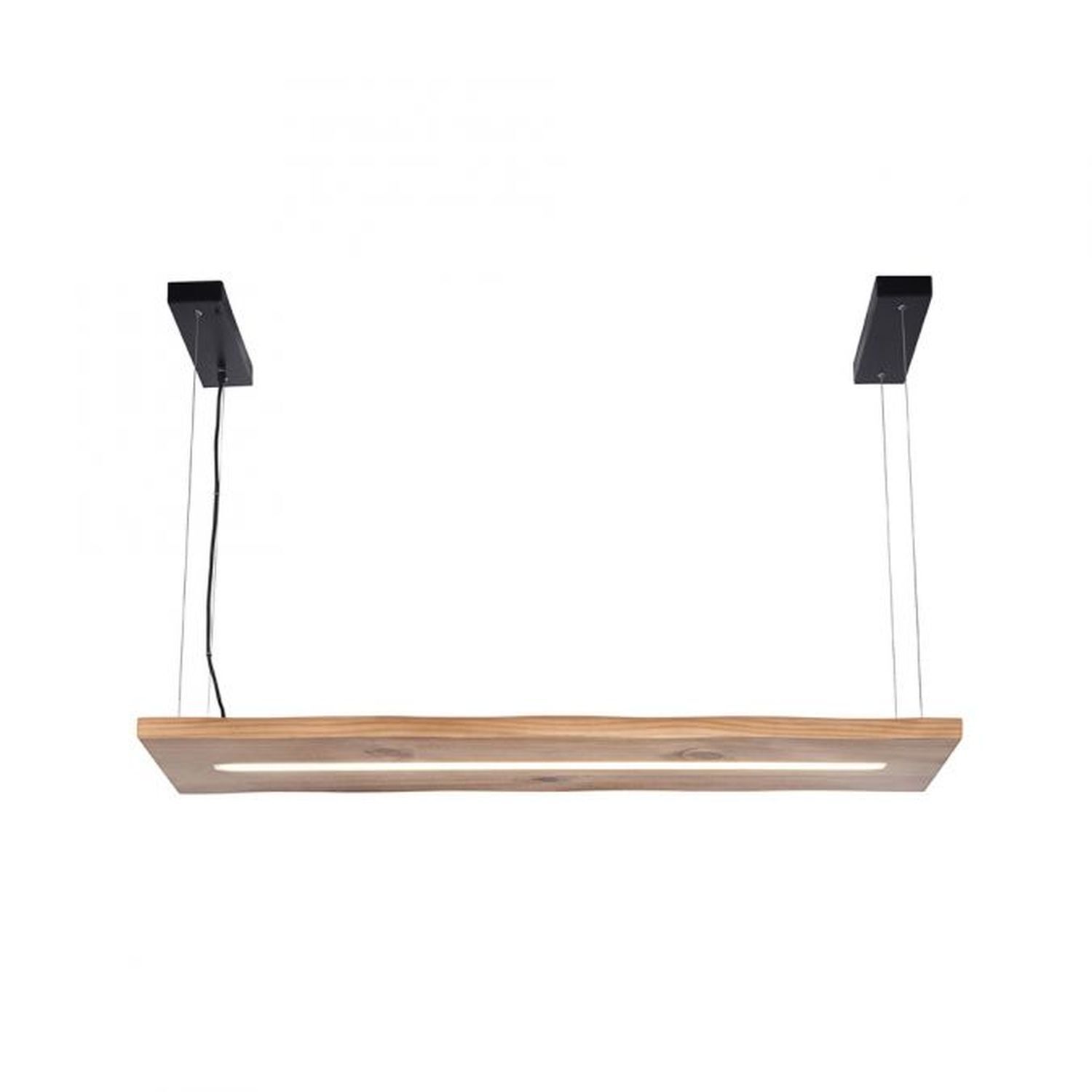 LED Suspension Bois Télécommande L:120 cm dimmable