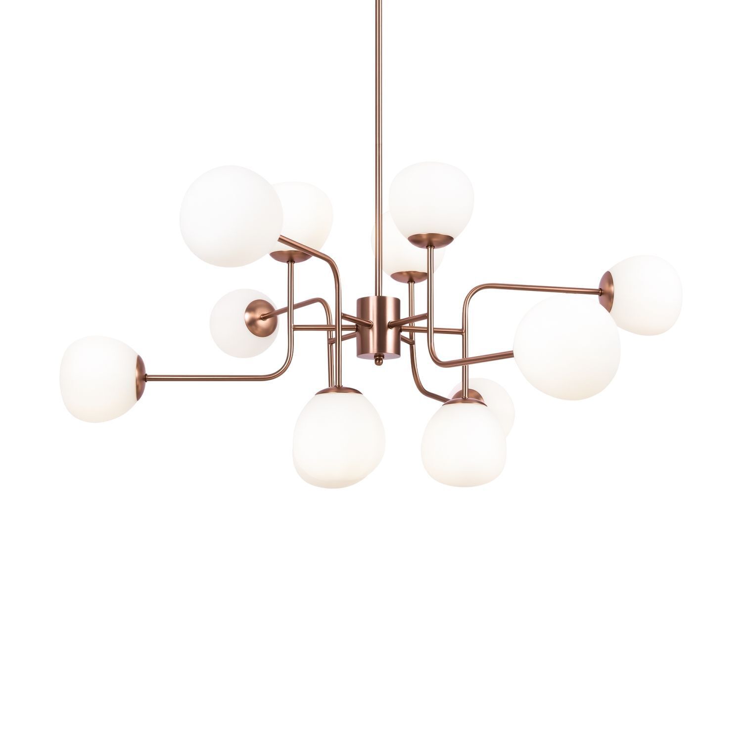 Suspension métal verre H : max. 140 cm E14 Moderne Leuchter, Lampe