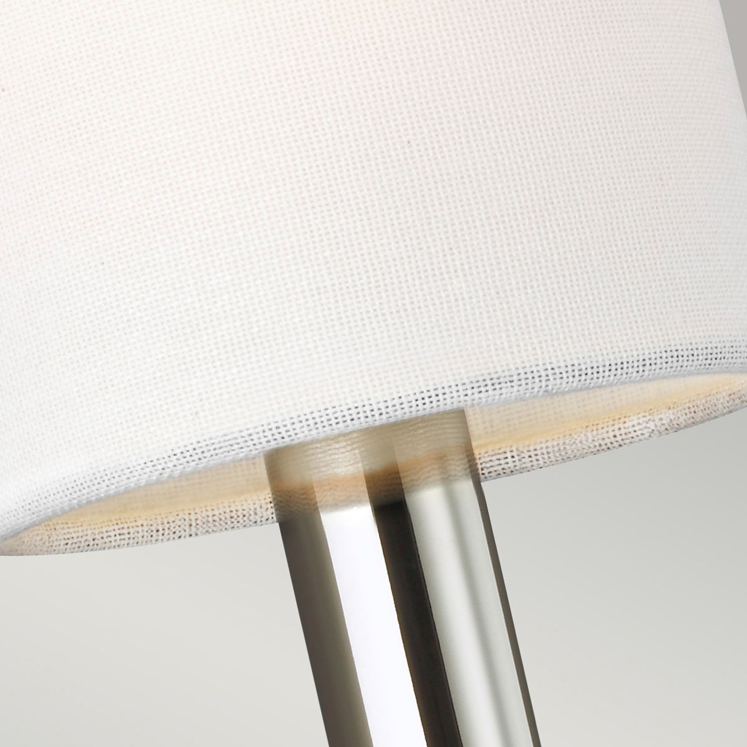 Wandleuchte in Nickel Weiß Metall Stoff E14 Jugendstil Lampe, Lampenschirm