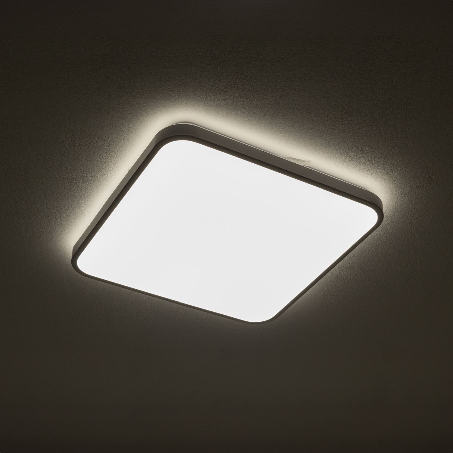 LED Deckenleuchte Weiß Aluminium 32 W warmweiß blendarm