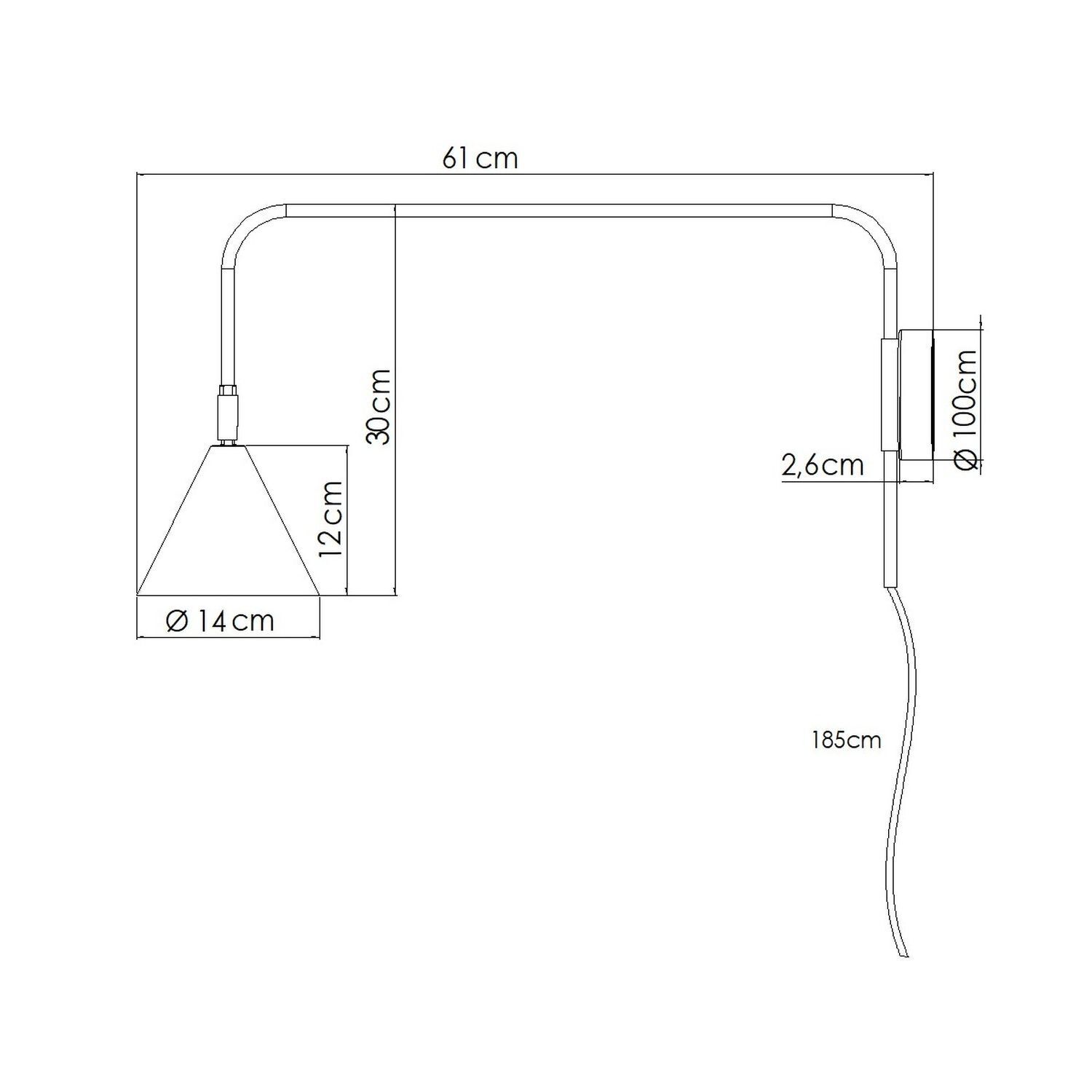 Pendelleuchte, Wandarmatur, Konstruktionszeichnung, Decken-zu-Wand-Fixierung, Kabel lampe