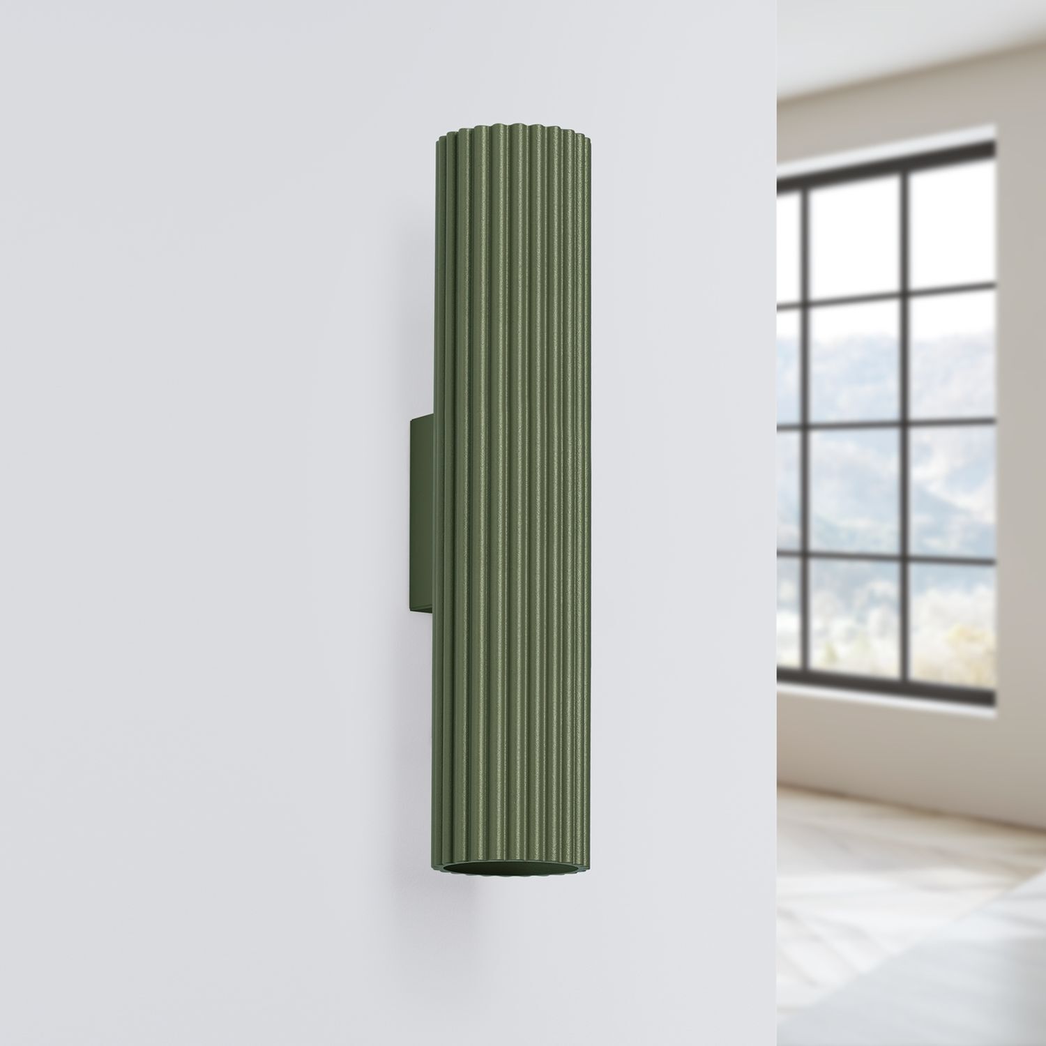Applique Up Down Aluminium H : 30 cm Vert GU10 2 flammes