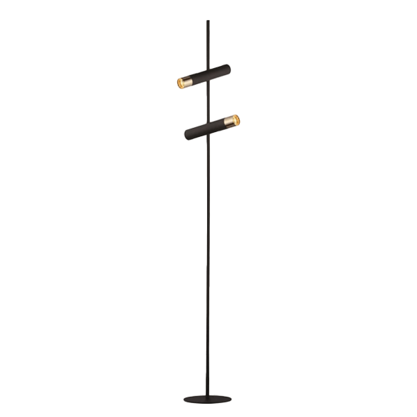 Lampes sur pied à LED Stehleuchte, Lampenständer, Hanglampen, metallisch, Doppelarm